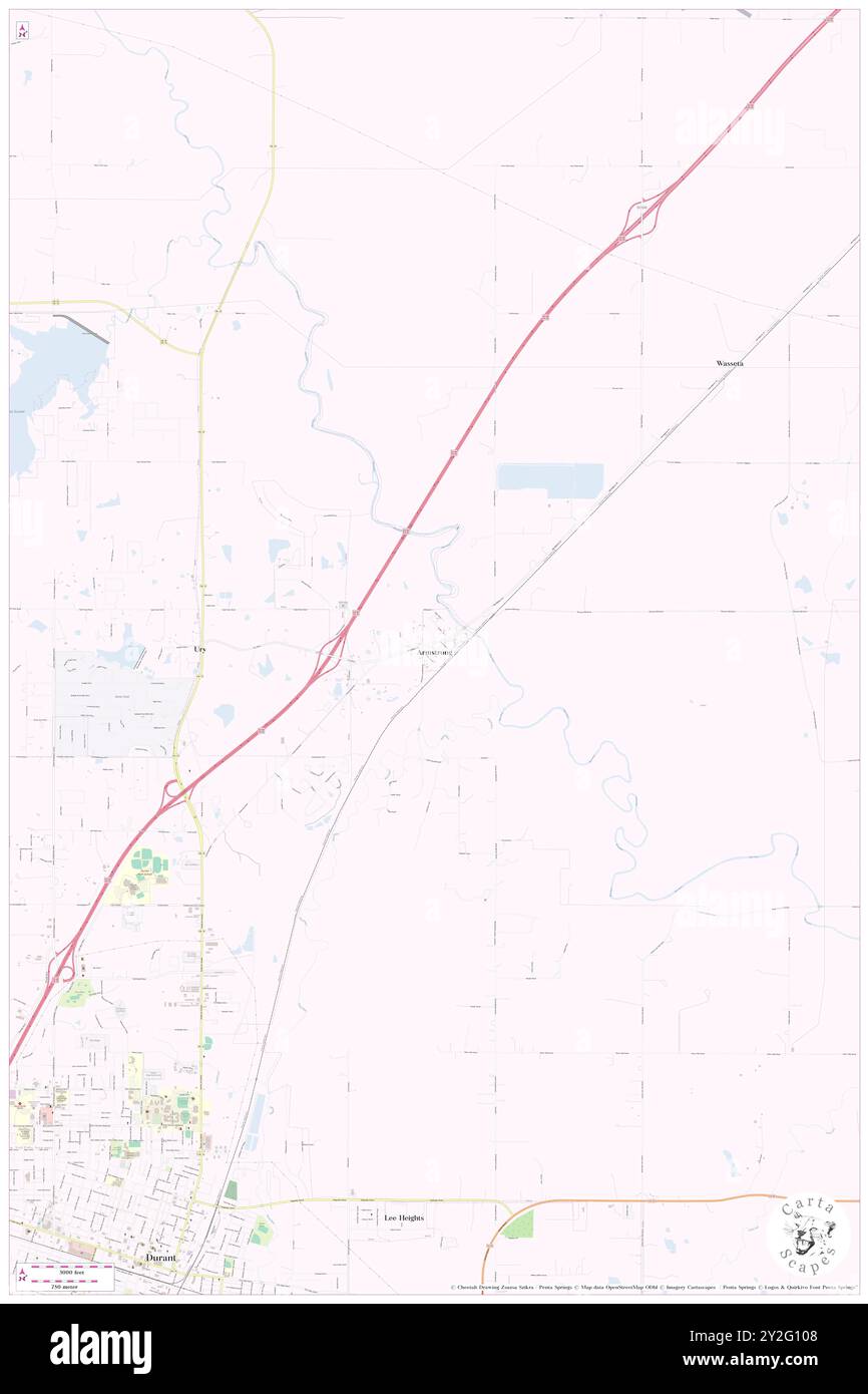 Armstrong, Bryan County, Stati Uniti, Stati Uniti, Oklahoma, N 34 3' 5'', S 96 20' 42'', MAP, Cartascapes Map pubblicata nel 2024. Esplora Cartascapes, una mappa che rivela i diversi paesaggi, culture ed ecosistemi della Terra. Viaggia attraverso il tempo e lo spazio, scoprendo l'interconnessione del passato, del presente e del futuro del nostro pianeta. Foto Stock