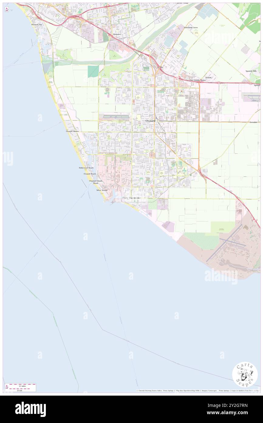 Port Hueneme, Ventura County, Stati Uniti, Stati Uniti, California, N 34 8' 52'', S 119 11' 42'', MAP, Cartascapes Map pubblicata nel 2024. Esplora Cartascapes, una mappa che rivela i diversi paesaggi, culture ed ecosistemi della Terra. Viaggia attraverso il tempo e lo spazio, scoprendo l'interconnessione del passato, del presente e del futuro del nostro pianeta. Foto Stock