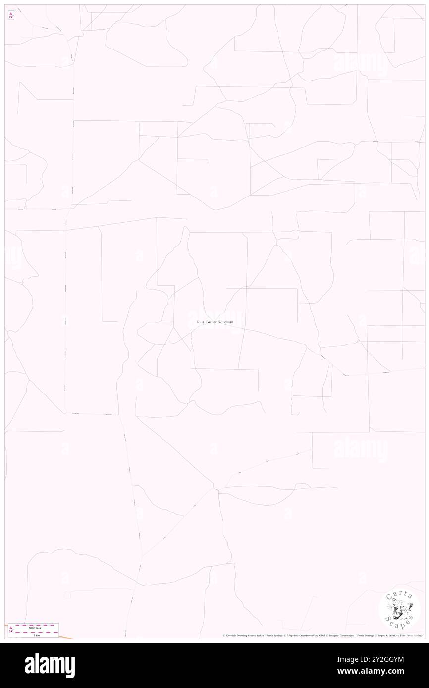 Four Corner Windmill, Reagan County, Stati Uniti, Texas, N 31 17' 31'', S 101 35' 59'', MAP, Cartascapes Map pubblicata nel 2024. Esplora Cartascapes, una mappa che rivela i diversi paesaggi, culture ed ecosistemi della Terra. Viaggia attraverso il tempo e lo spazio, scoprendo l'interconnessione del passato, del presente e del futuro del nostro pianeta. Foto Stock