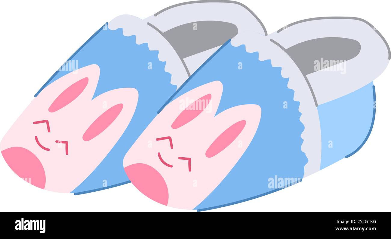 illustrazione vettoriale dei cartoni animati con stivaletti morbidi per bambini Illustrazione Vettoriale