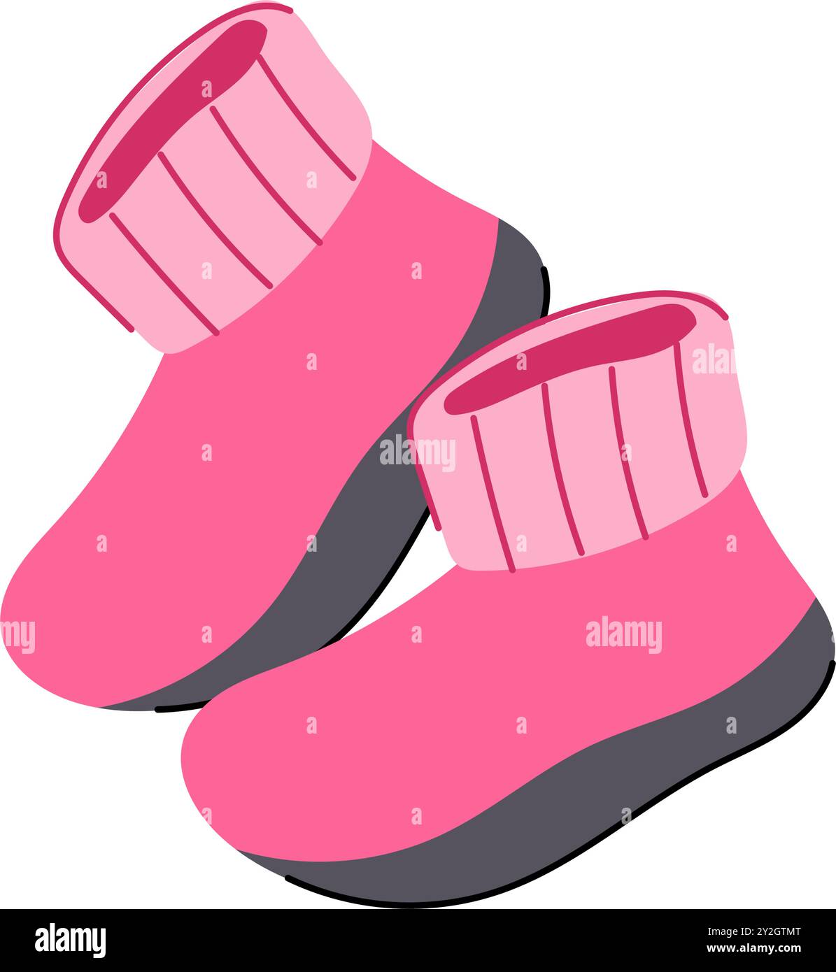 illustrazione vettoriale dei cartoni animati degli stivaletti per neonati Illustrazione Vettoriale