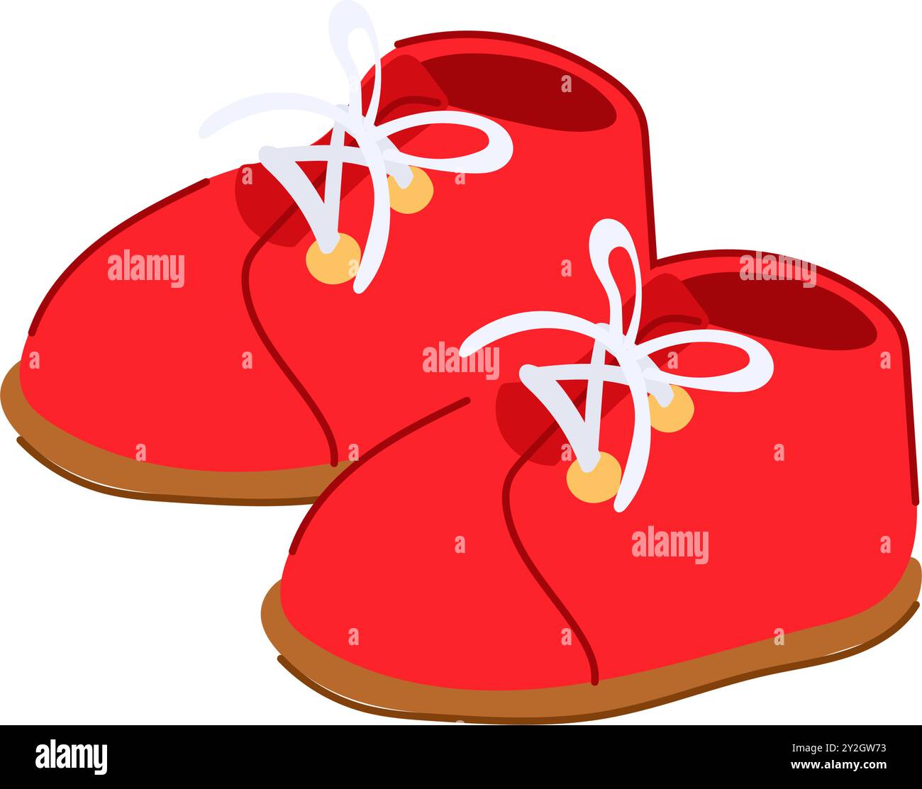 illustrazione vettoriale dei cartoni animati degli stivaletti per bambini lavorati a maglia Illustrazione Vettoriale