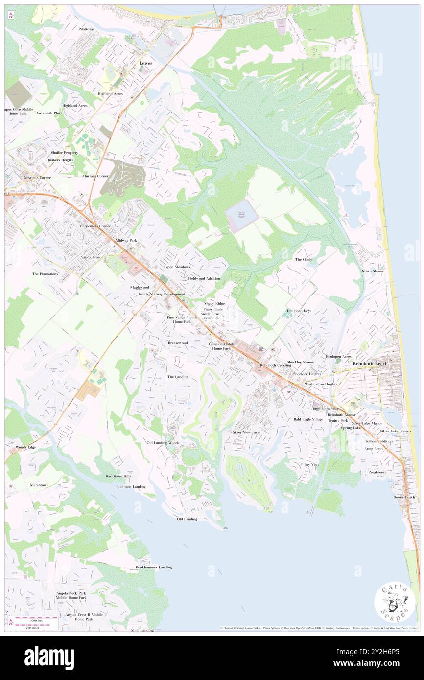 Beachfield, Sussex County, Stati Uniti, Delaware, N 38 43' 30'', S 75 7' 18'', MAP, Cartascapes Map pubblicata nel 2024. Esplora Cartascapes, una mappa che rivela i diversi paesaggi, culture ed ecosistemi della Terra. Viaggia attraverso il tempo e lo spazio, scoprendo l'interconnessione del passato, del presente e del futuro del nostro pianeta. Foto Stock