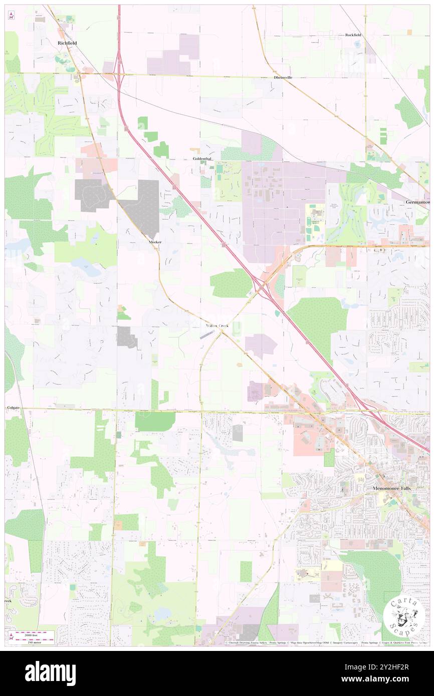 Willow Creek, contea di Washington, Stati Uniti, Wisconsin, N 43 12' 26'', S 88 9' 30'', MAP, Cartascapes Map pubblicata nel 2024. Esplora Cartascapes, una mappa che rivela i diversi paesaggi, culture ed ecosistemi della Terra. Viaggia attraverso il tempo e lo spazio, scoprendo l'interconnessione del passato, del presente e del futuro del nostro pianeta. Foto Stock