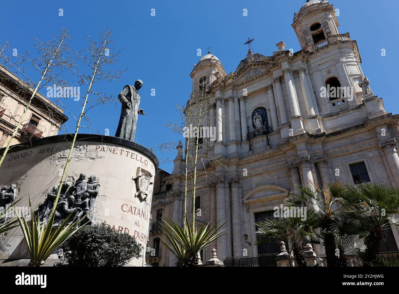 Piazza San Francesco d'Assisi piazza di Catania, Sicilia, Italia Foto Stock