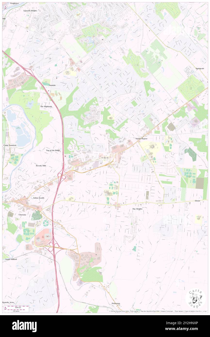 Mulberry, Clermont County, Stati Uniti, Stati Uniti, Ohio, N 39 11' 36'', S 84 14' 31'', MAP, Cartascapes Map pubblicata nel 2024. Esplora Cartascapes, una mappa che rivela i diversi paesaggi, culture ed ecosistemi della Terra. Viaggia attraverso il tempo e lo spazio, scoprendo l'interconnessione del passato, del presente e del futuro del nostro pianeta. Foto Stock