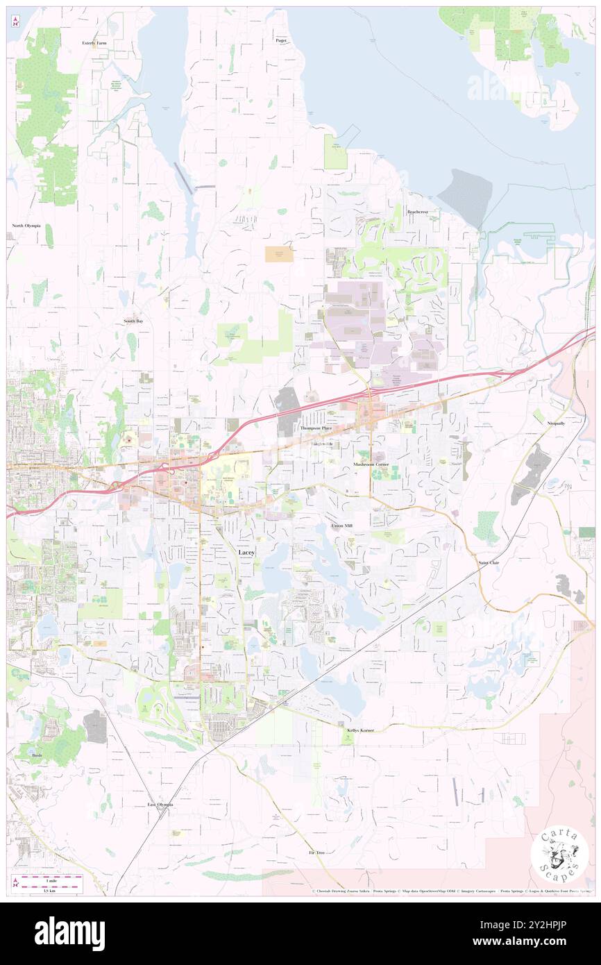 Lacey, Thurston County, Stati Uniti, Stati Uniti, Washington, N 47 2' 3'', S 122 49' 23'', MAP, Cartascapes Map pubblicata nel 2024. Esplora Cartascapes, una mappa che rivela i diversi paesaggi, culture ed ecosistemi della Terra. Viaggia attraverso il tempo e lo spazio, scoprendo l'interconnessione del passato, del presente e del futuro del nostro pianeta. Foto Stock