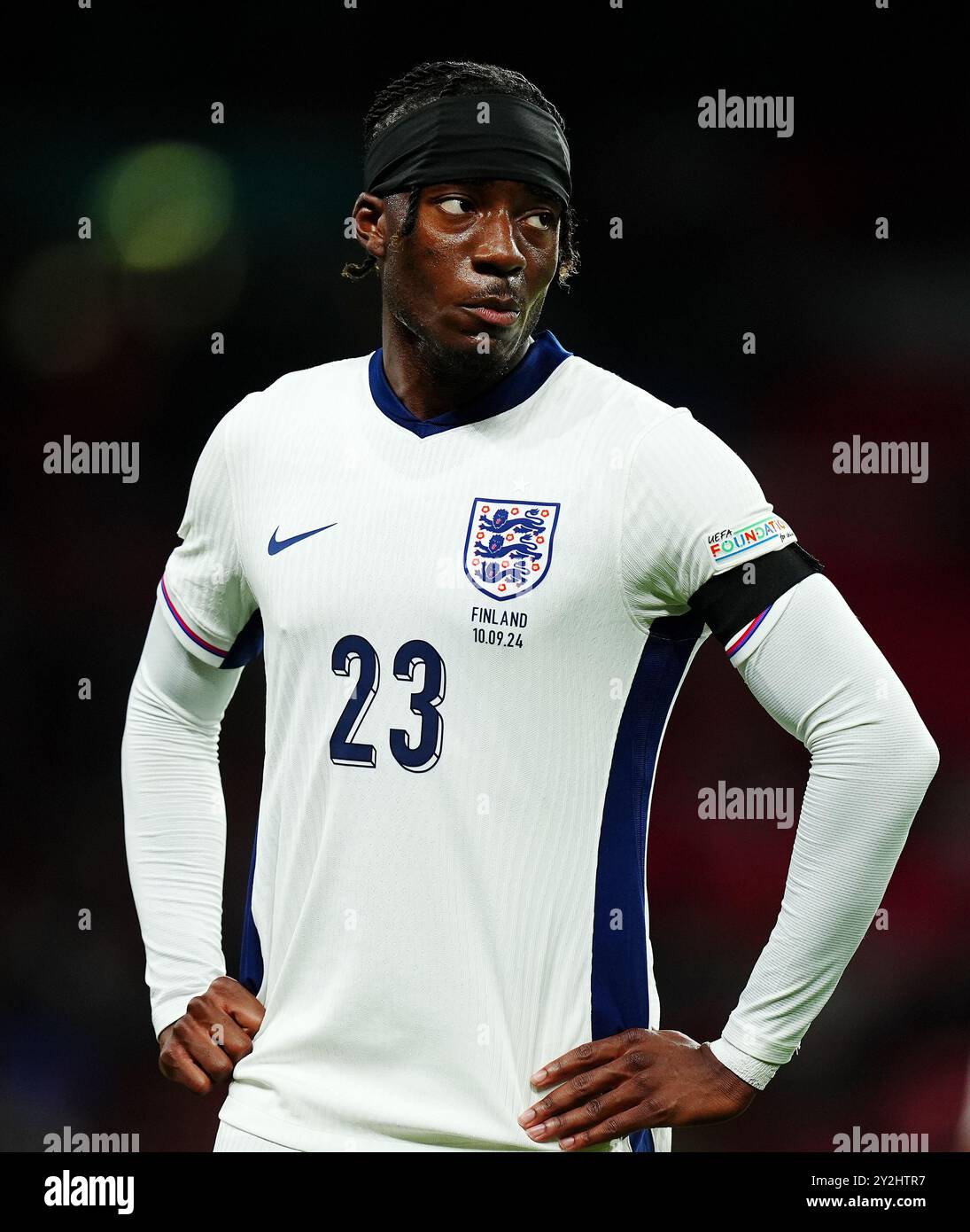 L'inglese Noni Madueke durante la partita del gruppo B2 della UEFA Nations League allo stadio Wembley di Londra. Data foto: Martedì 10 settembre 2024. Foto Stock
