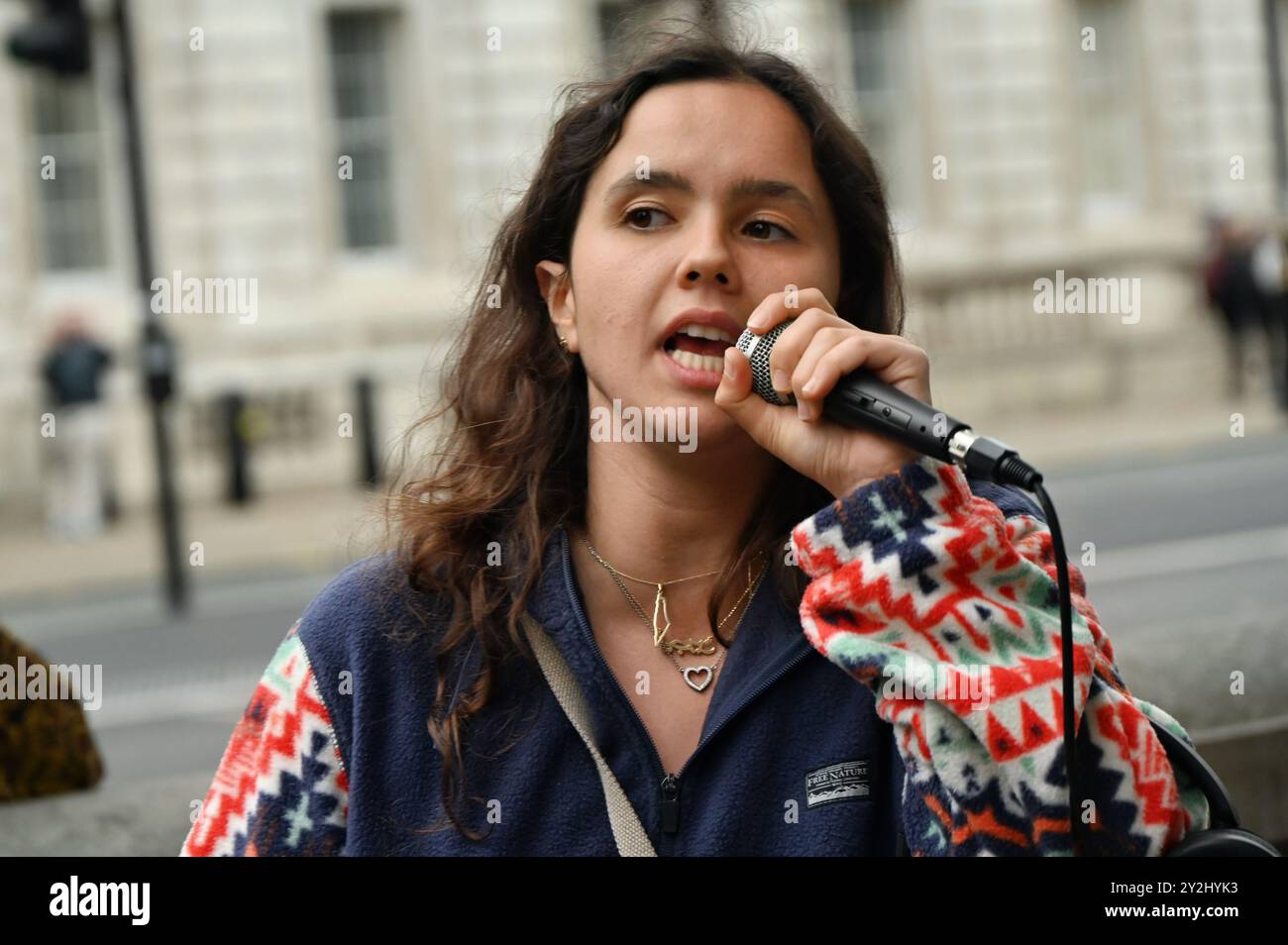 LONDRA, REGNO UNITO. 10 settembre 2024. Protesta contro i criminali di guerra per il fatto che Antony Blinken non dà il benvenuto a ❌️ durante la visita di Antony Blinken nel Regno Unito, il primo ministro Keir Starmer a Downing Street. Nel 2023, gli Stati Uniti hanno inviato oltre 20BN USD di armi!. Il genocidio di Gaza è stato illuminato e alimentato dagli Stati Uniti a Londra, nel Regno Unito. ( Credito: Vedi li/Picture Capital/Alamy Live News Foto Stock