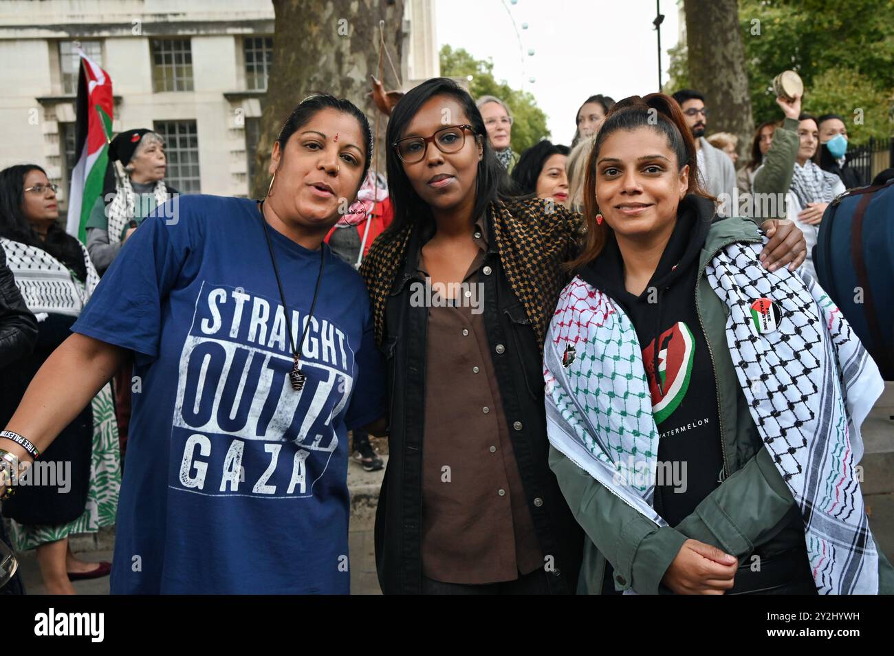 LONDRA, REGNO UNITO. 10 settembre 2024. Protesta contro i criminali di guerra per il fatto che Antony Blinken non dà il benvenuto a ❌️ durante la visita di Antony Blinken nel Regno Unito, il primo ministro Keir Starmer a Downing Street. Nel 2023, gli Stati Uniti hanno inviato oltre 20BN USD di armi!. Il genocidio di Gaza è stato illuminato e alimentato dagli Stati Uniti a Londra, nel Regno Unito. ( Credito: Vedi li/Picture Capital/Alamy Live News Foto Stock