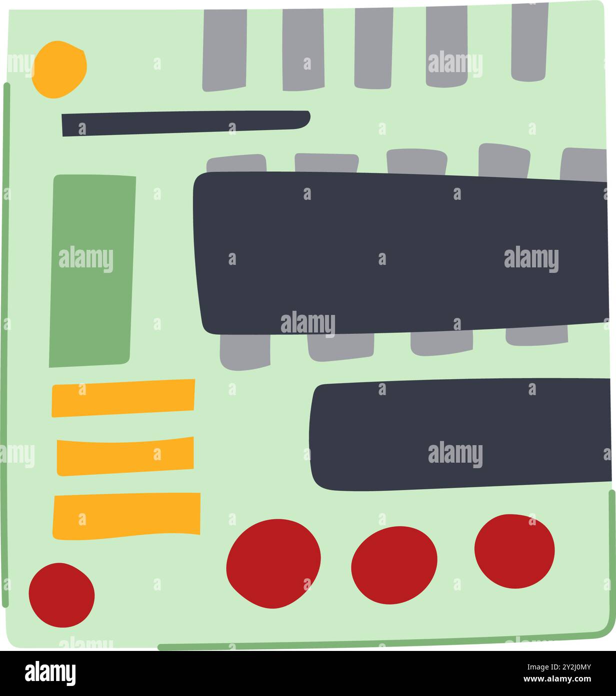 illustrazione vettoriale del microcontrollore arduino Illustrazione Vettoriale