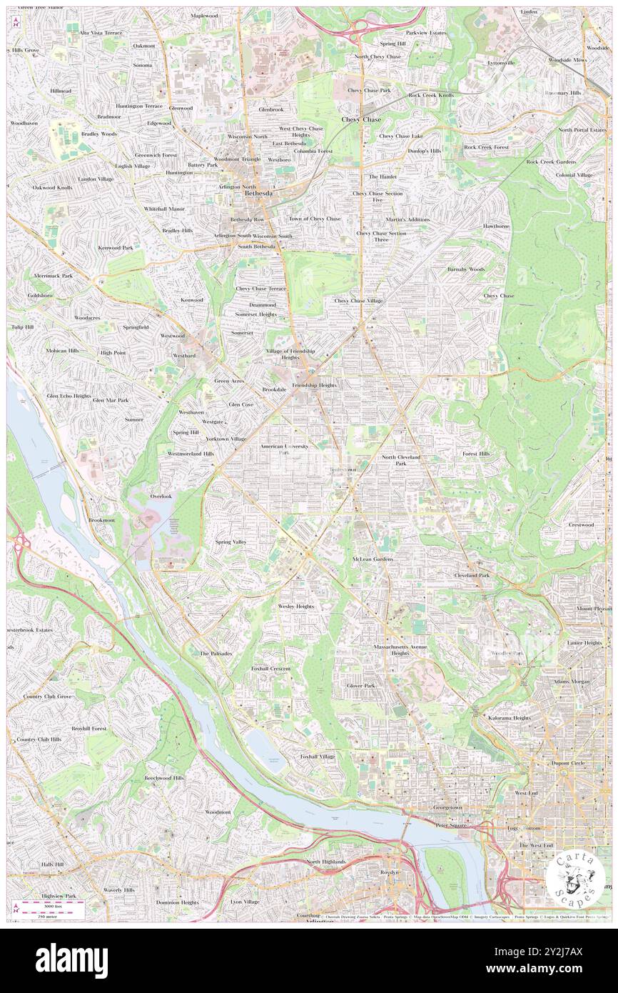 Tenleytown, Contea di Washington, Stati Uniti, Stati Uniti, Washington, DC, N 38 56' 58'', S 77 5' 8'', MAP, Cartascapes Map pubblicata nel 2024. Esplora Cartascapes, una mappa che rivela i diversi paesaggi, culture ed ecosistemi della Terra. Viaggia attraverso il tempo e lo spazio, scoprendo l'interconnessione del passato, del presente e del futuro del nostro pianeta. Foto Stock