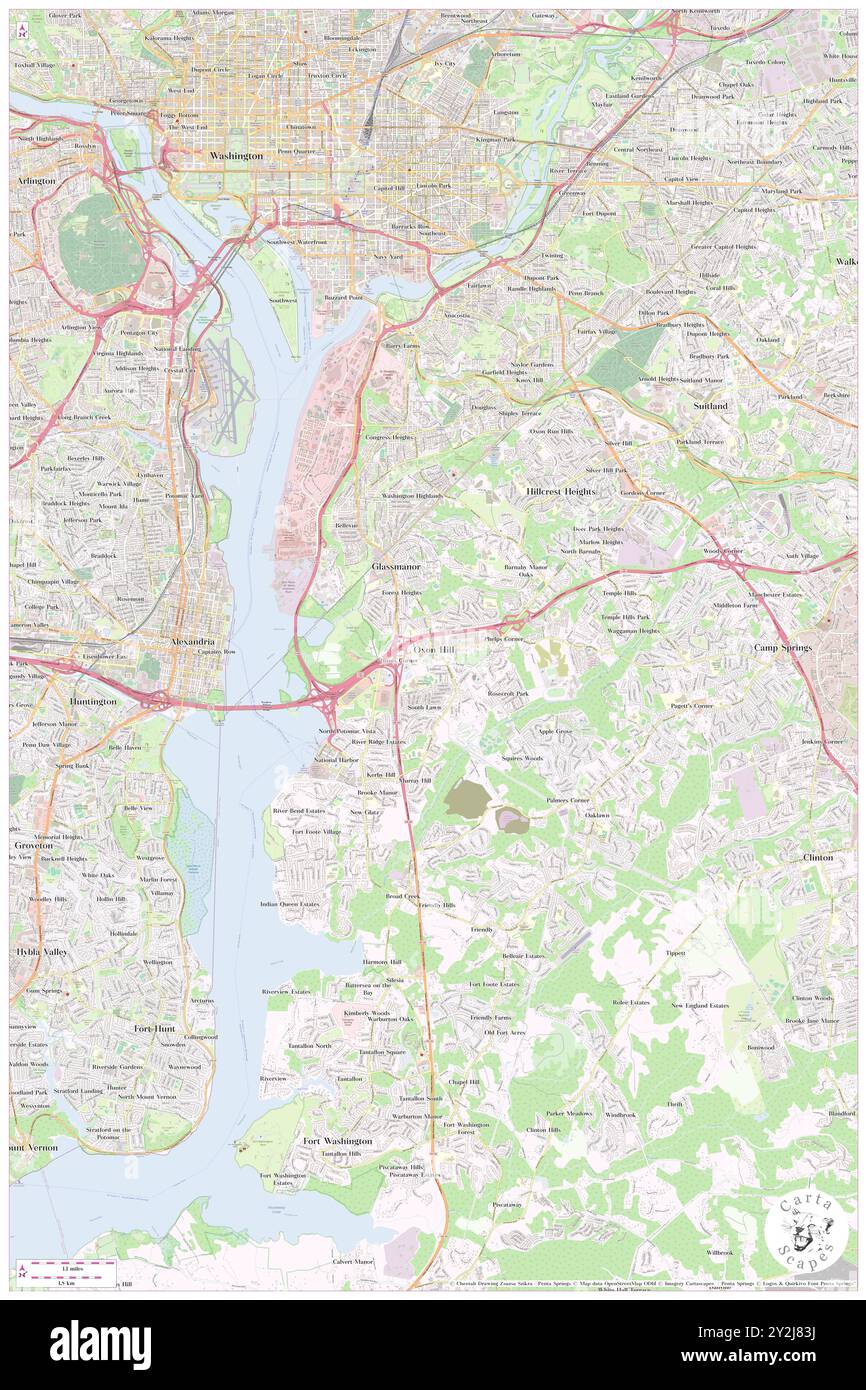 Oxon Hill, Prince George's County, Stati Uniti, Maryland, N 38 48' 12'', S 76 59' 22'', MAP, Cartascapes Map pubblicata nel 2024. Esplora Cartascapes, una mappa che rivela i diversi paesaggi, culture ed ecosistemi della Terra. Viaggia attraverso il tempo e lo spazio, scoprendo l'interconnessione del passato, del presente e del futuro del nostro pianeta. Foto Stock