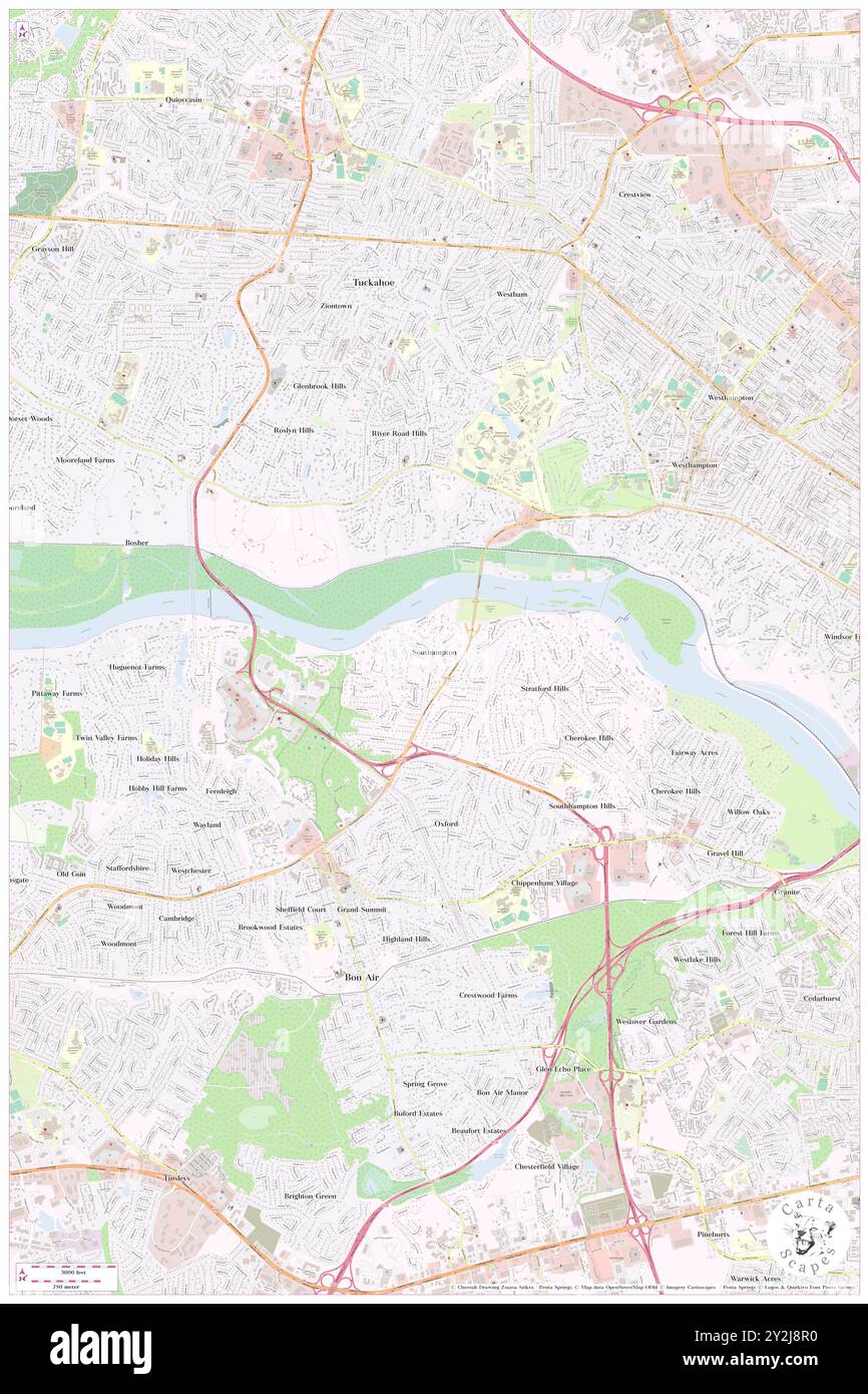 Southampton, Richmond County, Stati Uniti, Stati Uniti, Virginia, N 37 33' 19'', S 77 32' 56''', MAP, Cartascapes Map pubblicata nel 2024. Esplora Cartascapes, una mappa che rivela i diversi paesaggi, culture ed ecosistemi della Terra. Viaggia attraverso il tempo e lo spazio, scoprendo l'interconnessione del passato, del presente e del futuro del nostro pianeta. Foto Stock