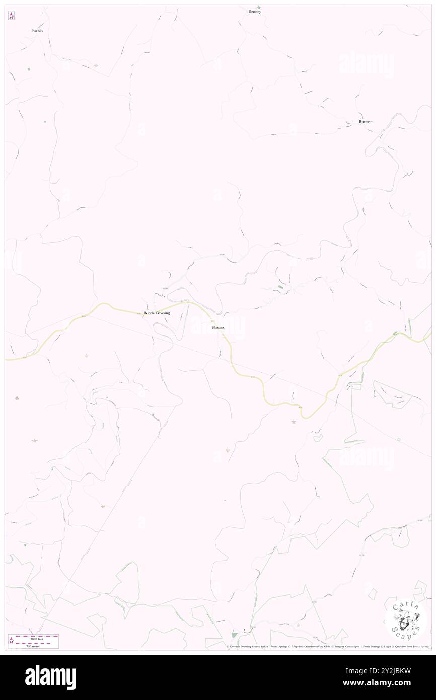 Slavans, McCreary County, Stati Uniti, Kentucky, N 36 45' 13'', S 84 39' 55''', MAP, Cartascapes Map pubblicata nel 2024. Esplora Cartascapes, una mappa che rivela i diversi paesaggi, culture ed ecosistemi della Terra. Viaggia attraverso il tempo e lo spazio, scoprendo l'interconnessione del passato, del presente e del futuro del nostro pianeta. Foto Stock