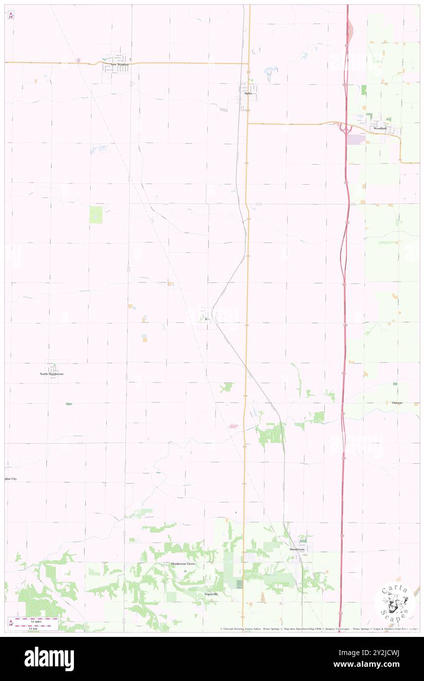 Rio, Contea di Knox, Stati Uniti, Illinois, N 41 6' 33'', S 90 23' 59'', MAP, Cartascapes Map pubblicata nel 2024. Esplora Cartascapes, una mappa che rivela i diversi paesaggi, culture ed ecosistemi della Terra. Viaggia attraverso il tempo e lo spazio, scoprendo l'interconnessione del passato, del presente e del futuro del nostro pianeta. Foto Stock