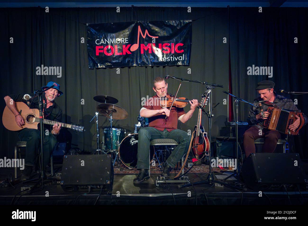 Band tradizionale irlandese, Miscellany of Folk, Canmore Folk Music Festival Foto Stock