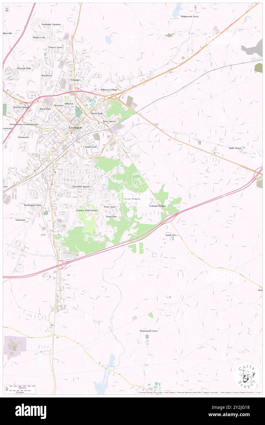 Eastern Heights, Davidson County, Stati Uniti, Stati Uniti, Carolina del Nord, N 35 48' 5'', S 80 13' 52''', MAP, Cartascapes Map pubblicata nel 2024. Esplora Cartascapes, una mappa che rivela i diversi paesaggi, culture ed ecosistemi della Terra. Viaggia attraverso il tempo e lo spazio, scoprendo l'interconnessione del passato, del presente e del futuro del nostro pianeta. Foto Stock