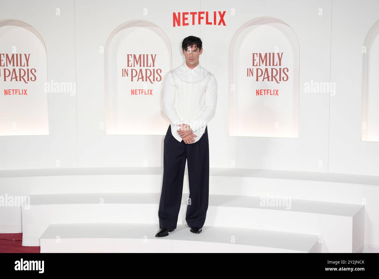 Roma, Italia. 10 settembre 2024. Paul Forman partecipa al Red carpet della serie tv netflix "Emily in Paris 4" allo Space Cinema moderno. (Foto di Mario Cartelli/SOPA Images/Sipa USA) credito: SIPA USA/Alamy Live News Foto Stock