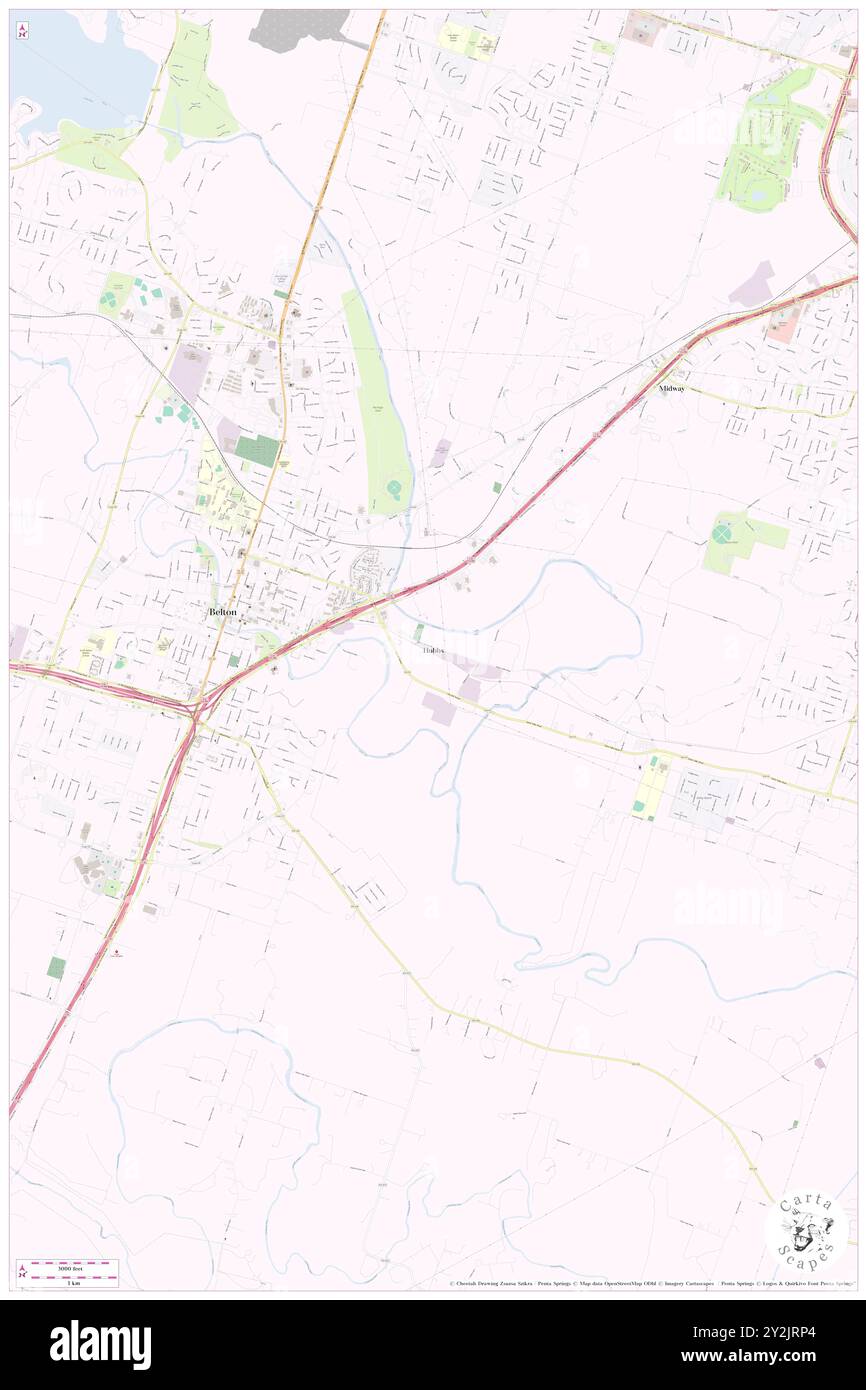 Hobbs, Bell County, Stati Uniti, Texas, N 31 3' 7'', S 97 26' 22'', MAP, Cartascapes Map pubblicata nel 2024. Esplora Cartascapes, una mappa che rivela i diversi paesaggi, culture ed ecosistemi della Terra. Viaggia attraverso il tempo e lo spazio, scoprendo l'interconnessione del passato, del presente e del futuro del nostro pianeta. Foto Stock