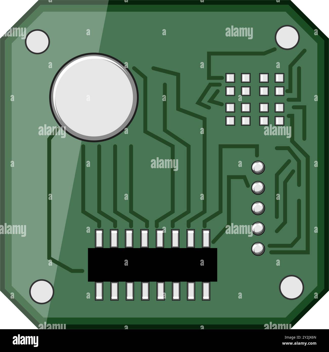 illustrazione vettoriale del microcontrollore arduino Illustrazione Vettoriale