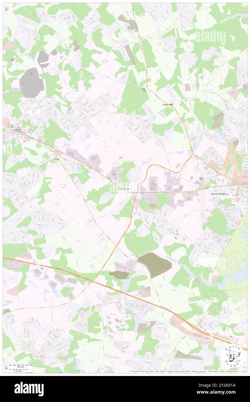 Whistleville, Barrow County, Stati Uniti, Georgia, N 33 59' 37'', S 83 46' 58'', MAP, Cartascapes Map pubblicata nel 2024. Esplora Cartascapes, una mappa che rivela i diversi paesaggi, culture ed ecosistemi della Terra. Viaggia attraverso il tempo e lo spazio, scoprendo l'interconnessione del passato, del presente e del futuro del nostro pianeta. Foto Stock