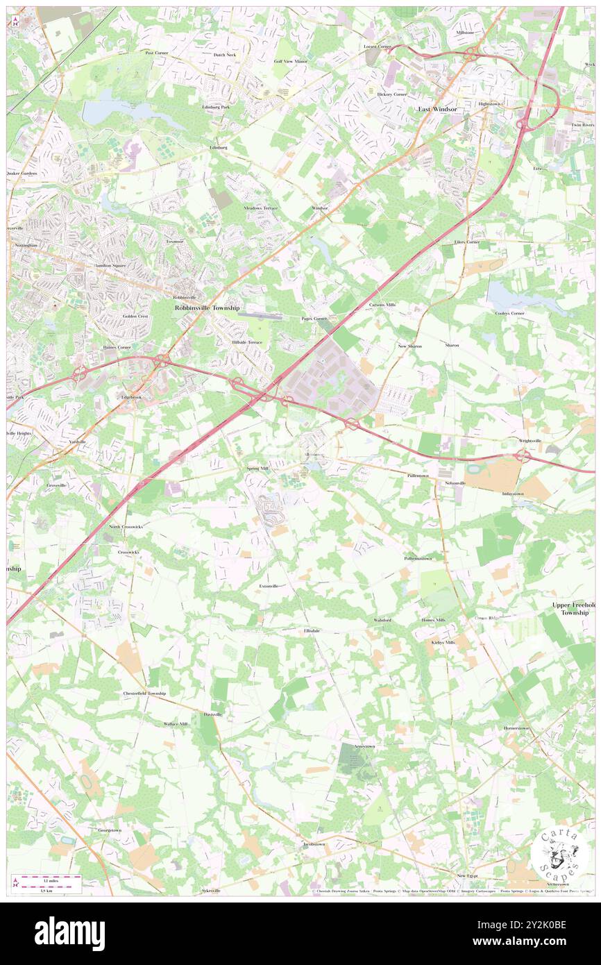 Allentown, Monmouth County, Stati Uniti, New Jersey, N 40 10' 40'', S 74 35' 0'', MAP, Cartascapes Map pubblicata nel 2024. Esplora Cartascapes, una mappa che rivela i diversi paesaggi, culture ed ecosistemi della Terra. Viaggia attraverso il tempo e lo spazio, scoprendo l'interconnessione del passato, del presente e del futuro del nostro pianeta. Foto Stock