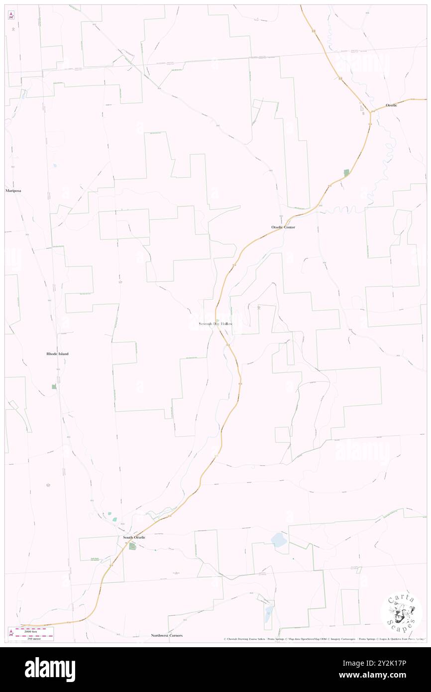 Settimo giorno Hollow, contea di Chenango, Stati Uniti, New York, N 42 41' 3'', S 75 45' 42''', MAP, Cartascapes Map pubblicata nel 2024. Esplora Cartascapes, una mappa che rivela i diversi paesaggi, culture ed ecosistemi della Terra. Viaggia attraverso il tempo e lo spazio, scoprendo l'interconnessione del passato, del presente e del futuro del nostro pianeta. Foto Stock