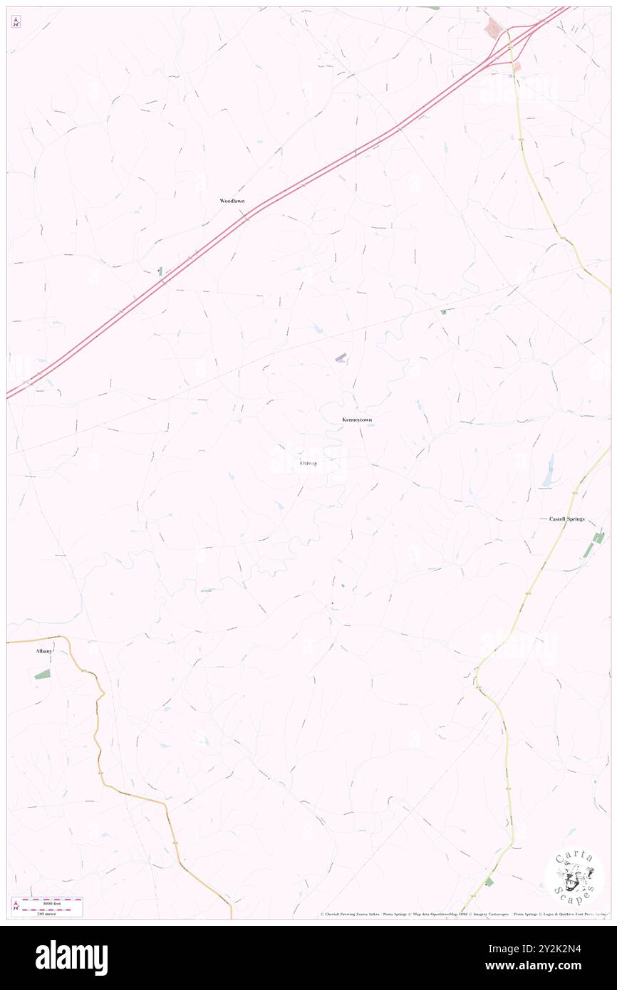 Ottway, Greene County, Stati Uniti, Tennessee, N 36 16' 2'', S 82 52' 0'', MAP, Cartascapes Map pubblicata nel 2024. Esplora Cartascapes, una mappa che rivela i diversi paesaggi, culture ed ecosistemi della Terra. Viaggia attraverso il tempo e lo spazio, scoprendo l'interconnessione del passato, del presente e del futuro del nostro pianeta. Foto Stock