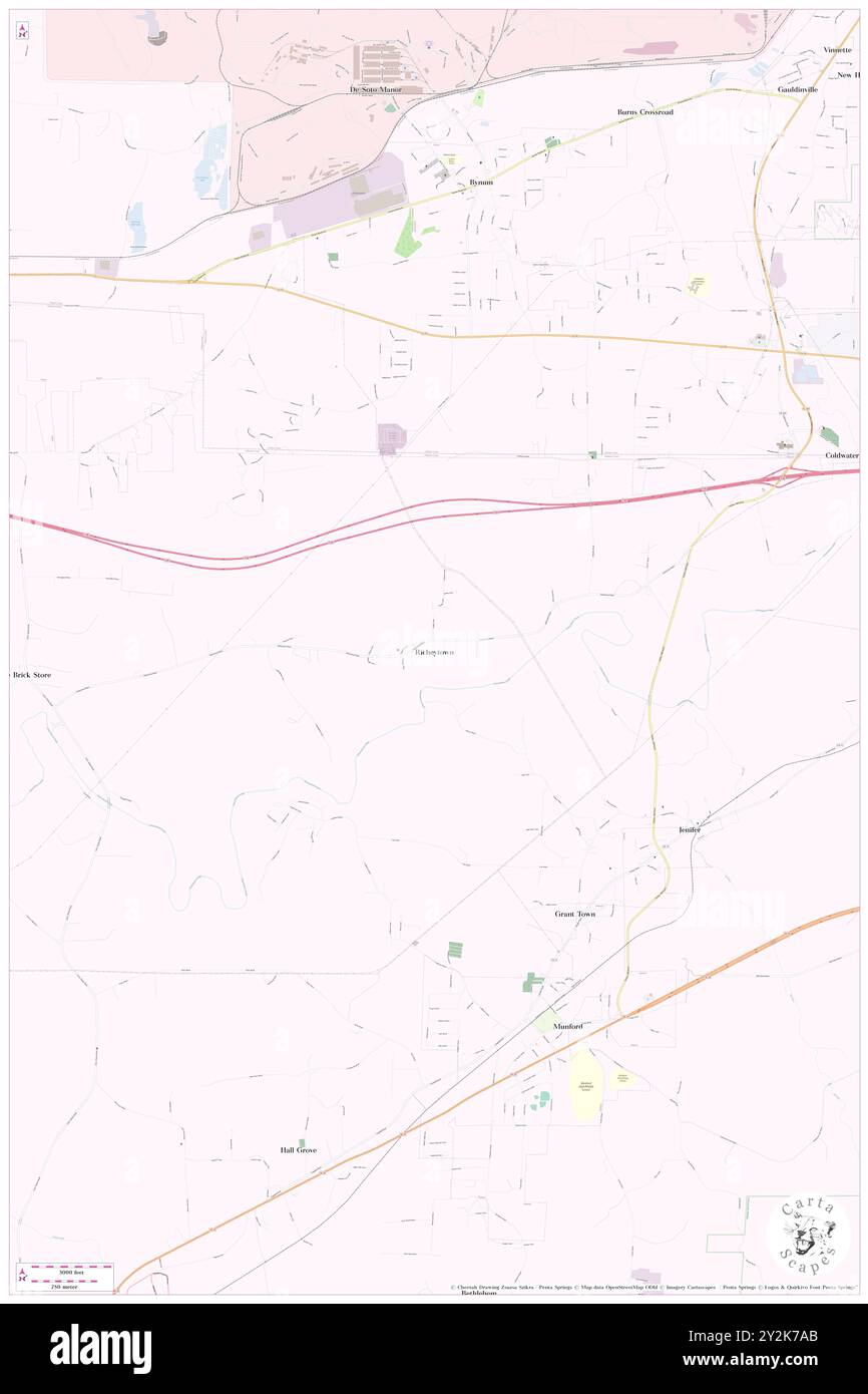 Richeytown, Talladega County, Stati Uniti, Alabama, N 33 34' 0'', S 85 57' 59''', MAP, Cartascapes Map pubblicata nel 2024. Esplora Cartascapes, una mappa che rivela i diversi paesaggi, culture ed ecosistemi della Terra. Viaggia attraverso il tempo e lo spazio, scoprendo l'interconnessione del passato, del presente e del futuro del nostro pianeta. Foto Stock