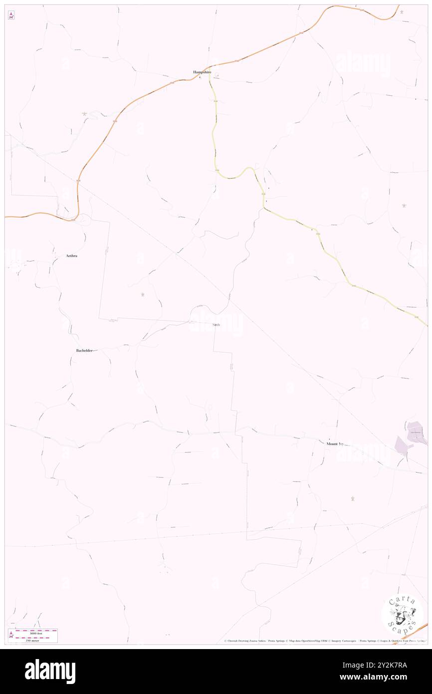 Seth, Maury County, Stati Uniti, Stati Uniti, Tennessee, N 35 32' 52'', S 87 17' 23'', MAP, Cartascapes Map pubblicata nel 2024. Esplora Cartascapes, una mappa che rivela i diversi paesaggi, culture ed ecosistemi della Terra. Viaggia attraverso il tempo e lo spazio, scoprendo l'interconnessione del passato, del presente e del futuro del nostro pianeta. Foto Stock