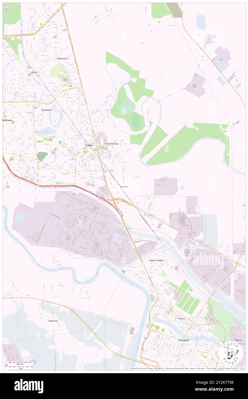 Hoskins, Brazoria County, Stati Uniti, Stati Uniti, Texas, N 29 0' 34'', S 95 23' 3'', MAP, Cartascapes Map pubblicata nel 2024. Esplora Cartascapes, una mappa che rivela i diversi paesaggi, culture ed ecosistemi della Terra. Viaggia attraverso il tempo e lo spazio, scoprendo l'interconnessione del passato, del presente e del futuro del nostro pianeta. Foto Stock