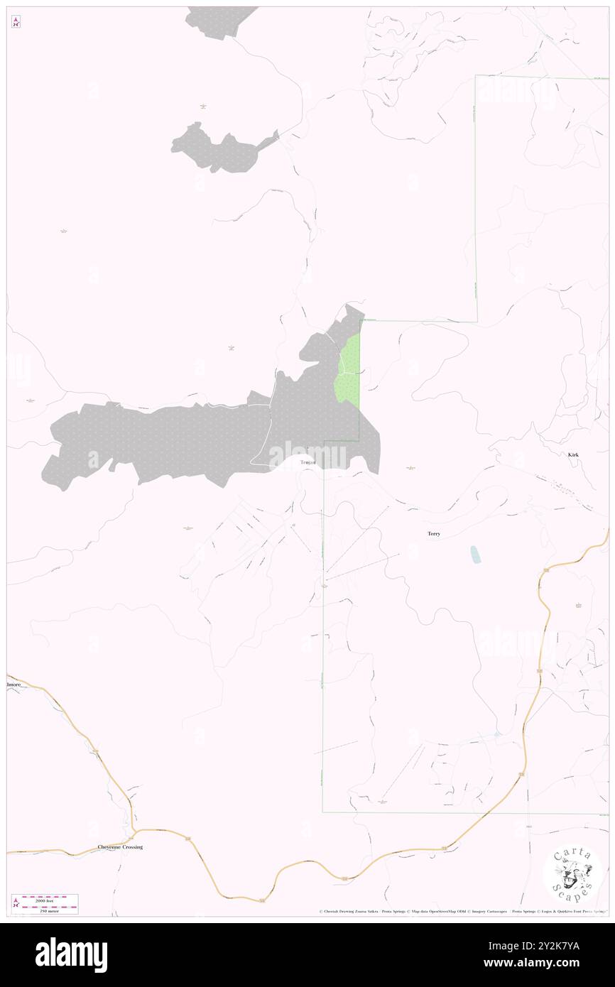 Trojan, Lawrence County, Stati Uniti, Stati Uniti, South Dakota, N 44 20' 31'', S 103 50' 16'', MAP, Cartascapes Map pubblicata nel 2024. Esplora Cartascapes, una mappa che rivela i diversi paesaggi, culture ed ecosistemi della Terra. Viaggia attraverso il tempo e lo spazio, scoprendo l'interconnessione del passato, del presente e del futuro del nostro pianeta. Foto Stock