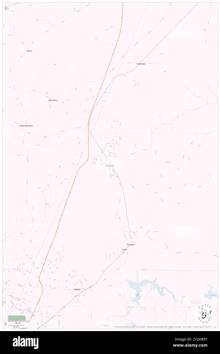 Sycamore, Talladega County, Stati Uniti, Alabama, N 33 15' 4'', S 86 12' 8'', MAP, Cartascapes Map pubblicata nel 2024. Esplora Cartascapes, una mappa che rivela i diversi paesaggi, culture ed ecosistemi della Terra. Viaggia attraverso il tempo e lo spazio, scoprendo l'interconnessione del passato, del presente e del futuro del nostro pianeta. Foto Stock