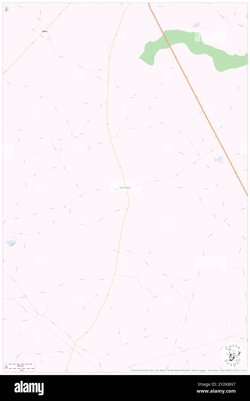 Four Points, Jenkins County, Stati Uniti, Stati Uniti, Georgia, N 32 40' 18''', S 81 59' 35''', MAP, Cartascapes Map pubblicata nel 2024. Esplora Cartascapes, una mappa che rivela i diversi paesaggi, culture ed ecosistemi della Terra. Viaggia attraverso il tempo e lo spazio, scoprendo l'interconnessione del passato, del presente e del futuro del nostro pianeta. Foto Stock