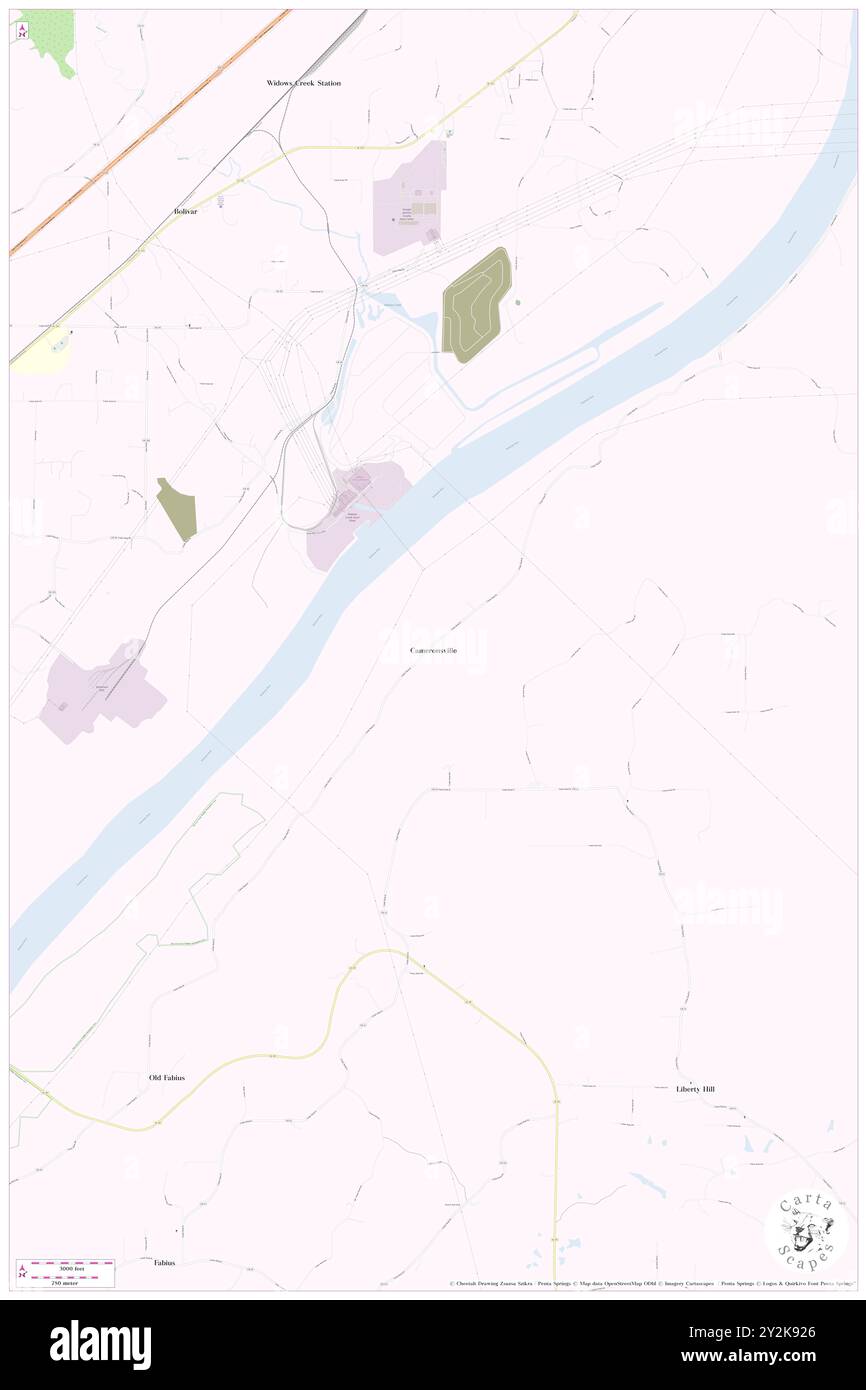 Cameronsville, Jackson County, Stati Uniti, Alabama, N 34 52' 14'', S 85 44' 43''', MAP, Cartascapes Map pubblicata nel 2024. Esplora Cartascapes, una mappa che rivela i diversi paesaggi, culture ed ecosistemi della Terra. Viaggia attraverso il tempo e lo spazio, scoprendo l'interconnessione del passato, del presente e del futuro del nostro pianeta. Foto Stock