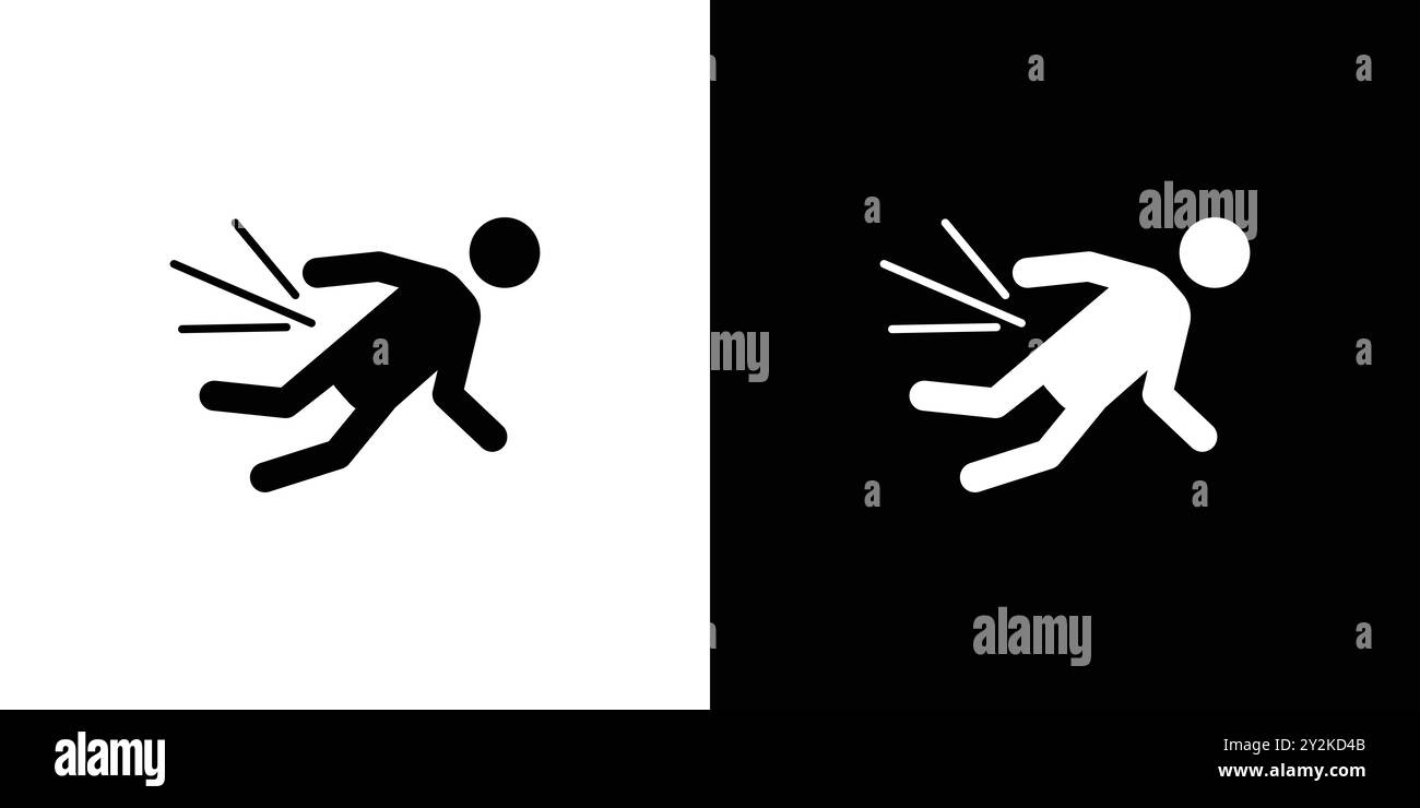 collezione di logo lineare icona incidente autunnale in bianco e nero per il web Illustrazione Vettoriale