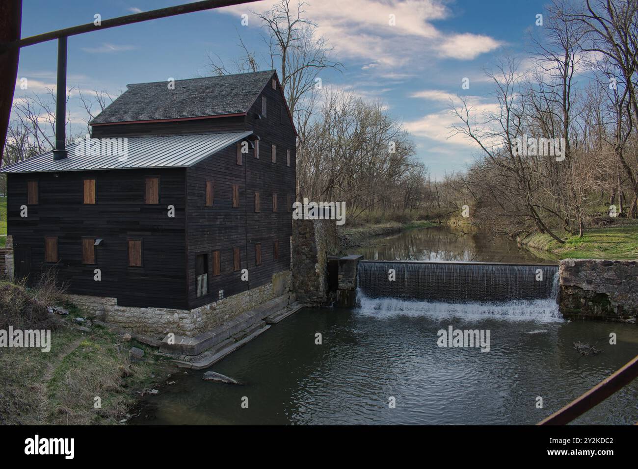Pine Creek Grist Mill, Iowa Foto Stock