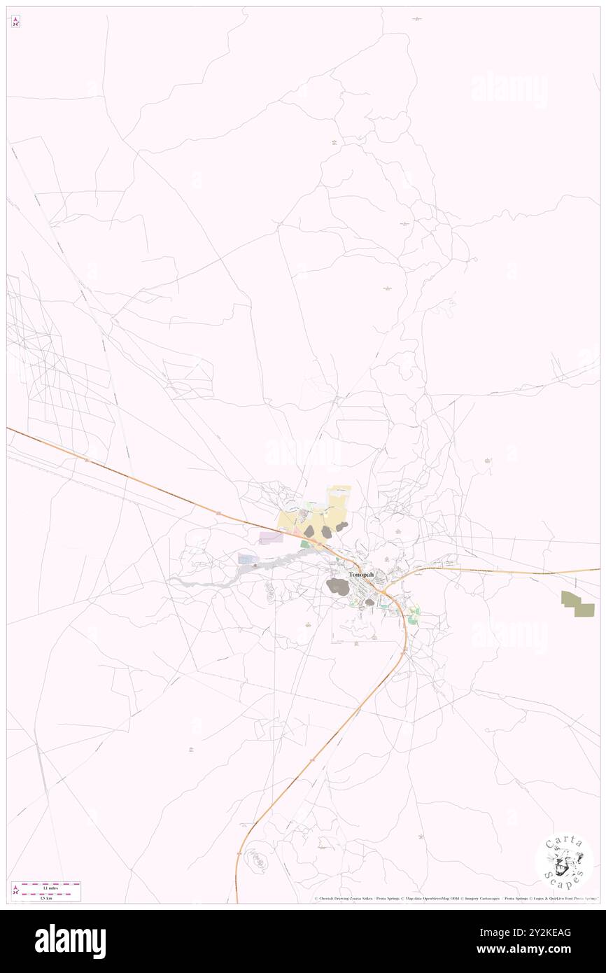 Tonopah, Nye County, Stati Uniti, Nevada, N 38 4' 1''', S 117 13' 48''', MAP, Cartascapes Map pubblicata nel 2024. Esplora Cartascapes, una mappa che rivela i diversi paesaggi, culture ed ecosistemi della Terra. Viaggia attraverso il tempo e lo spazio, scoprendo l'interconnessione del passato, del presente e del futuro del nostro pianeta. Foto Stock