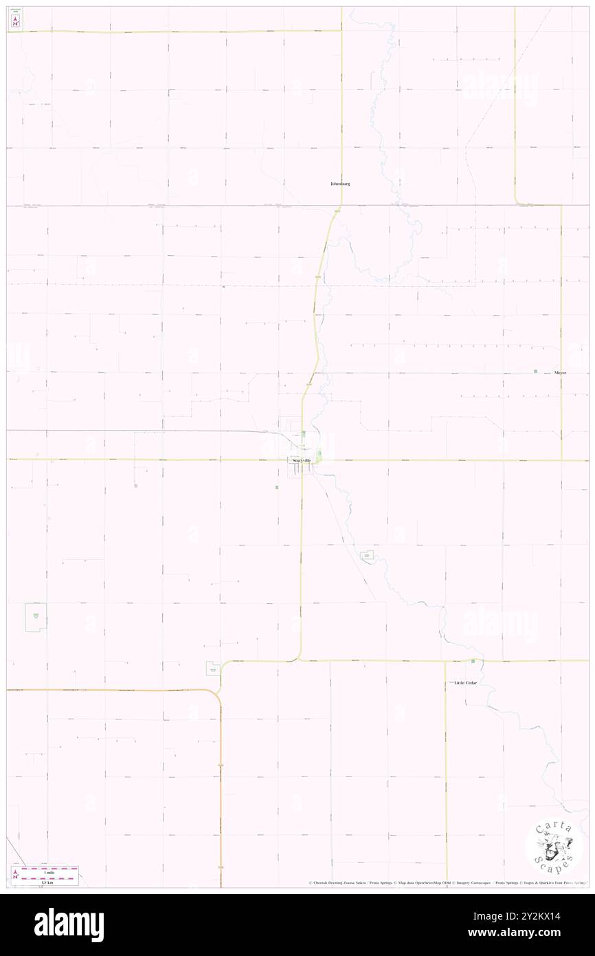 Stacyville, Mitchell County, Stati Uniti, Iowa, N 43 26' 9'', S 92 46' 56''', MAP, Cartascapes Map pubblicata nel 2024. Esplora Cartascapes, una mappa che rivela i diversi paesaggi, culture ed ecosistemi della Terra. Viaggia attraverso il tempo e lo spazio, scoprendo l'interconnessione del passato, del presente e del futuro del nostro pianeta. Foto Stock