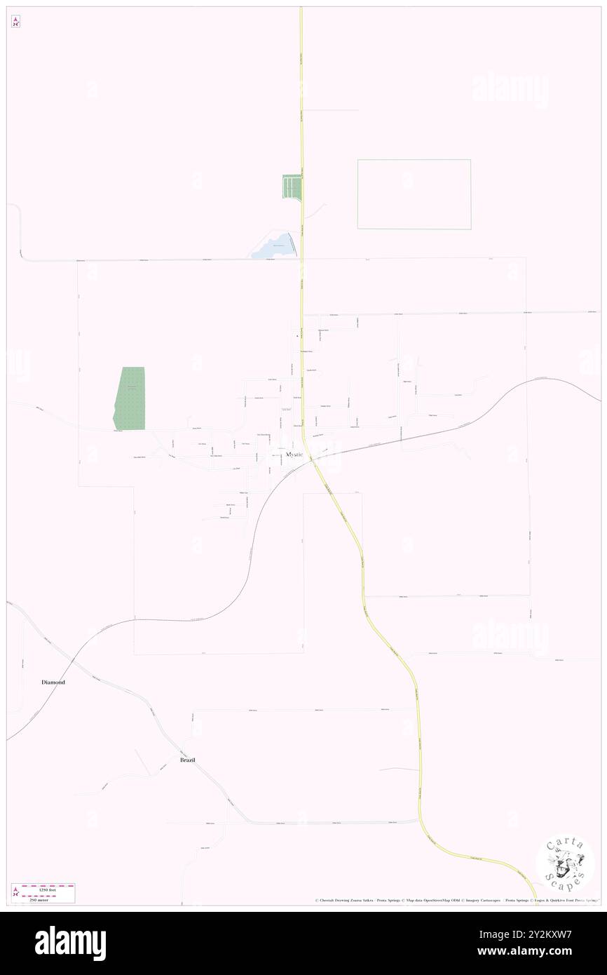 Mystic, Appanoose County, Stati Uniti, Iowa, N 40 46' 39'', S 92 56' 37'', MAP, Cartascapes Map pubblicata nel 2024. Esplora Cartascapes, una mappa che rivela i diversi paesaggi, culture ed ecosistemi della Terra. Viaggia attraverso il tempo e lo spazio, scoprendo l'interconnessione del passato, del presente e del futuro del nostro pianeta. Foto Stock