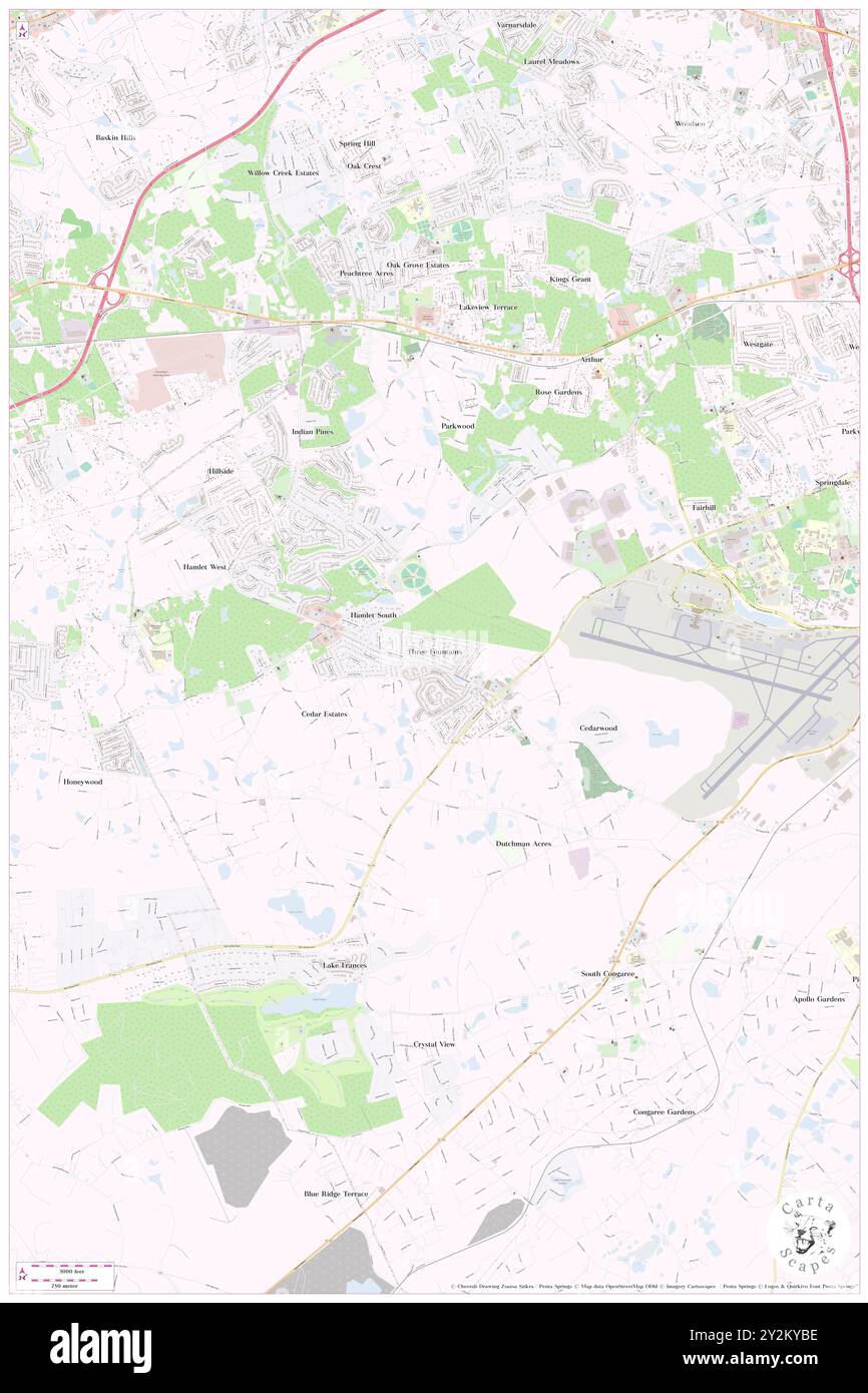 Three Fountains, Lexington County, Stati Uniti, Carolina del Sud, N 33 56' 33'', S 81 9' 22'', MAP, Cartascapes Map pubblicata nel 2024. Esplora Cartascapes, una mappa che rivela i diversi paesaggi, culture ed ecosistemi della Terra. Viaggia attraverso il tempo e lo spazio, scoprendo l'interconnessione del passato, del presente e del futuro del nostro pianeta. Foto Stock