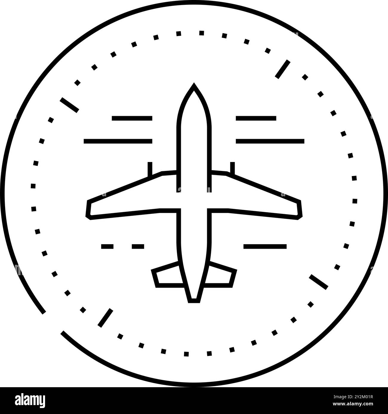 sistemi avionici ingegnere aeronautico illustrazione vettoriale icona di linea Illustrazione Vettoriale