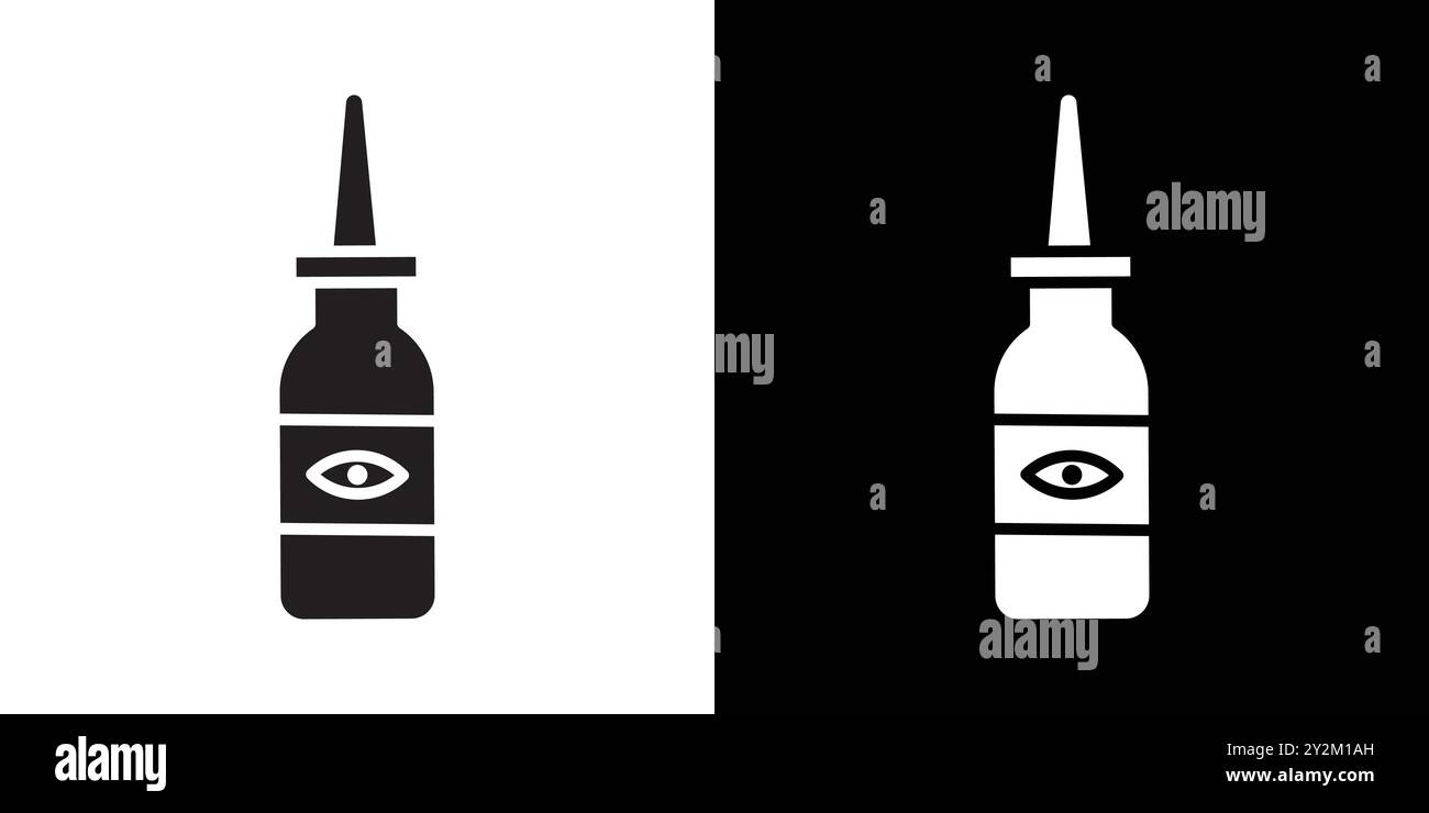 Icona A FORMA DI OCCHIO vettore grafico linea nera in bianco e nero con contorno e segno di raccolta Illustrazione Vettoriale