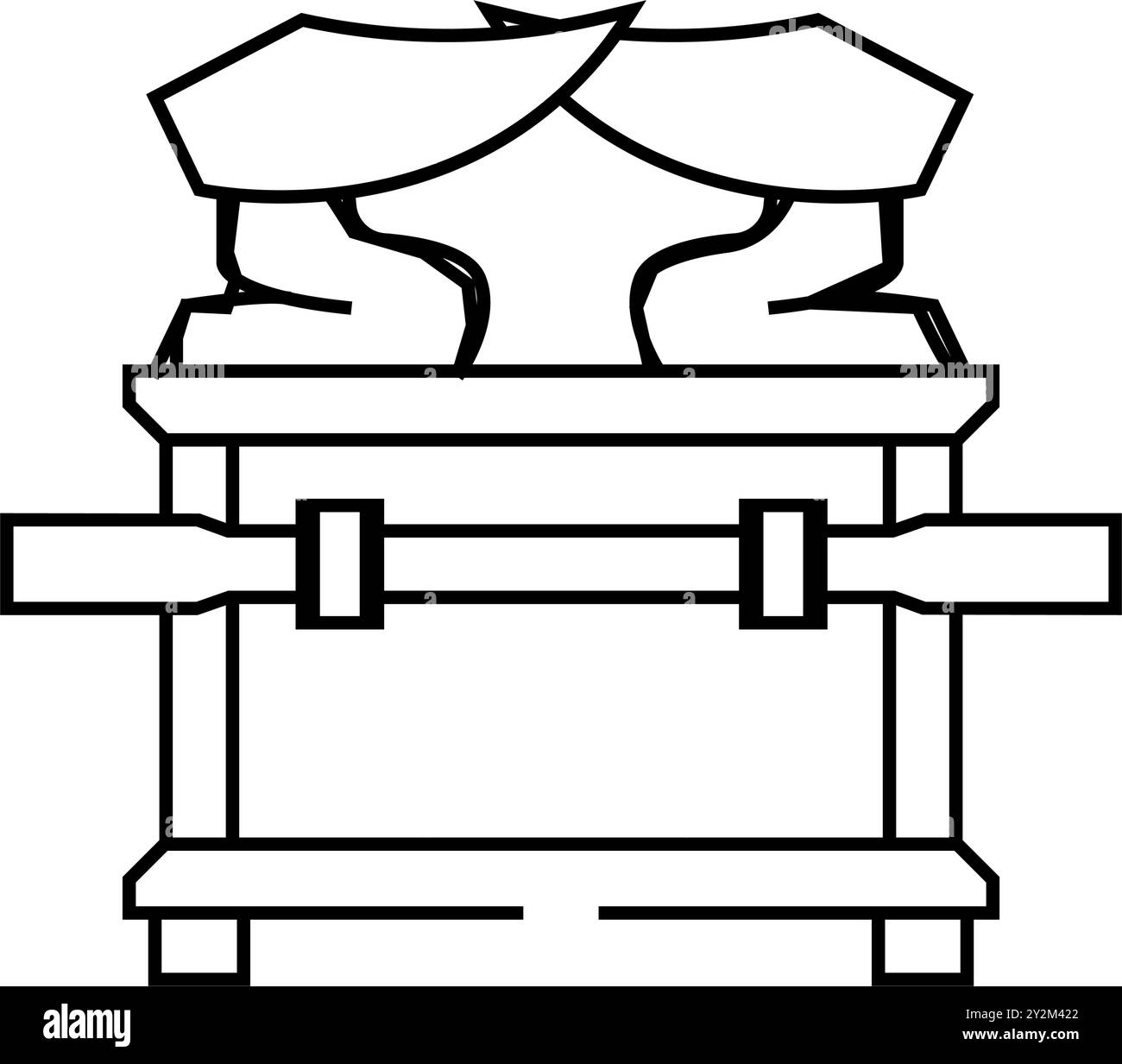 arca dell'icona della linea dell'alleanza illustrazione vettoriale Illustrazione Vettoriale