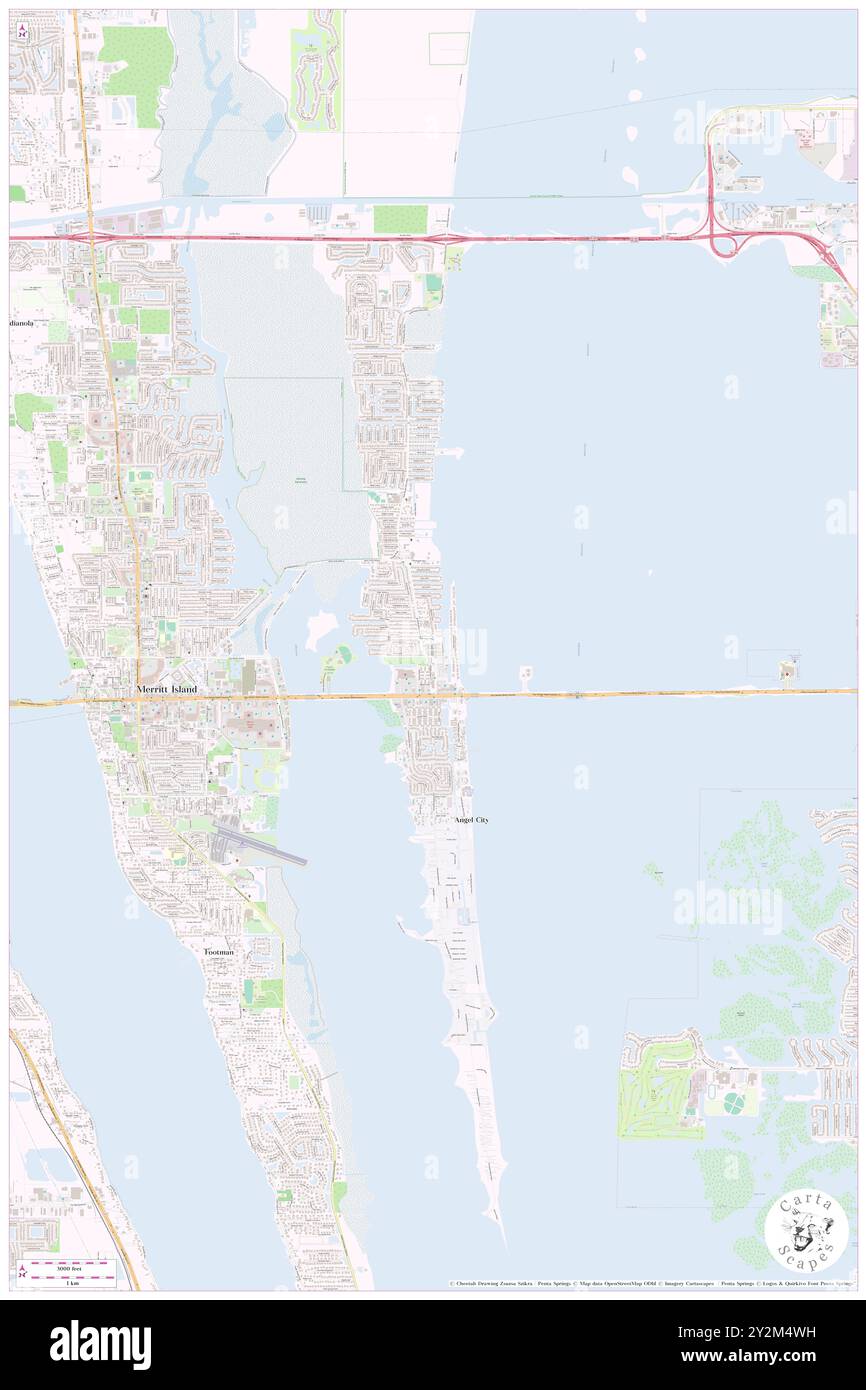 Merritt Island Village Resort Mobile Home Park, Brevard County, Stati Uniti, Stati Uniti, Florida, N 28 21' 43'', S 80 39' 54'', MAP, Cartascapes Map pubblicata nel 2024. Esplora Cartascapes, una mappa che rivela i diversi paesaggi, culture ed ecosistemi della Terra. Viaggia attraverso il tempo e lo spazio, scoprendo l'interconnessione del passato, del presente e del futuro del nostro pianeta. Foto Stock