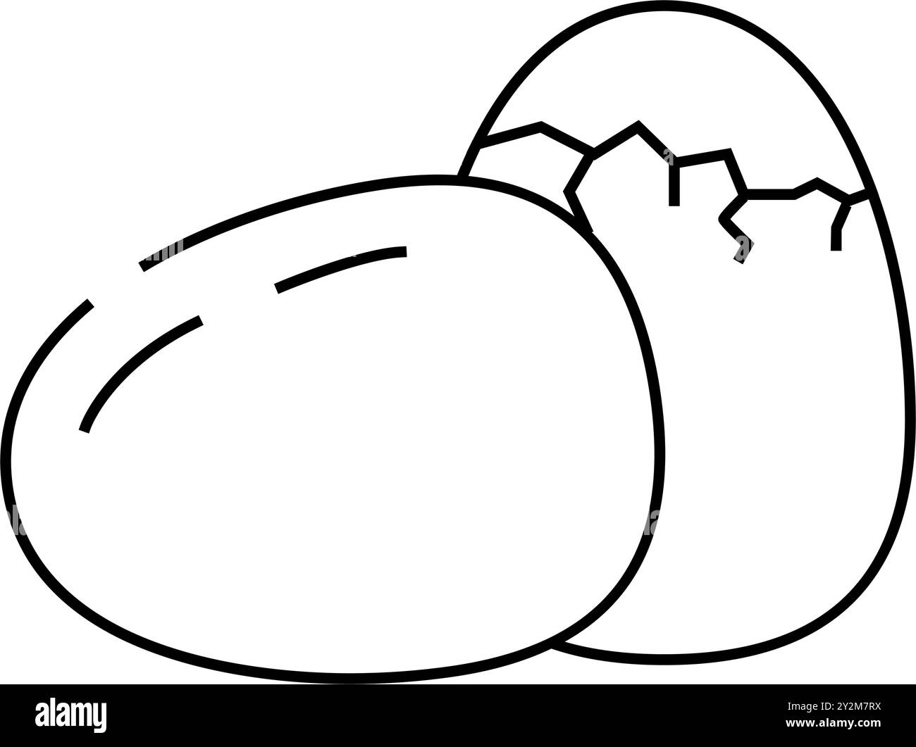 illustrazione vettoriale dell'icona della linea di gallina dell'allevamento di uova Illustrazione Vettoriale