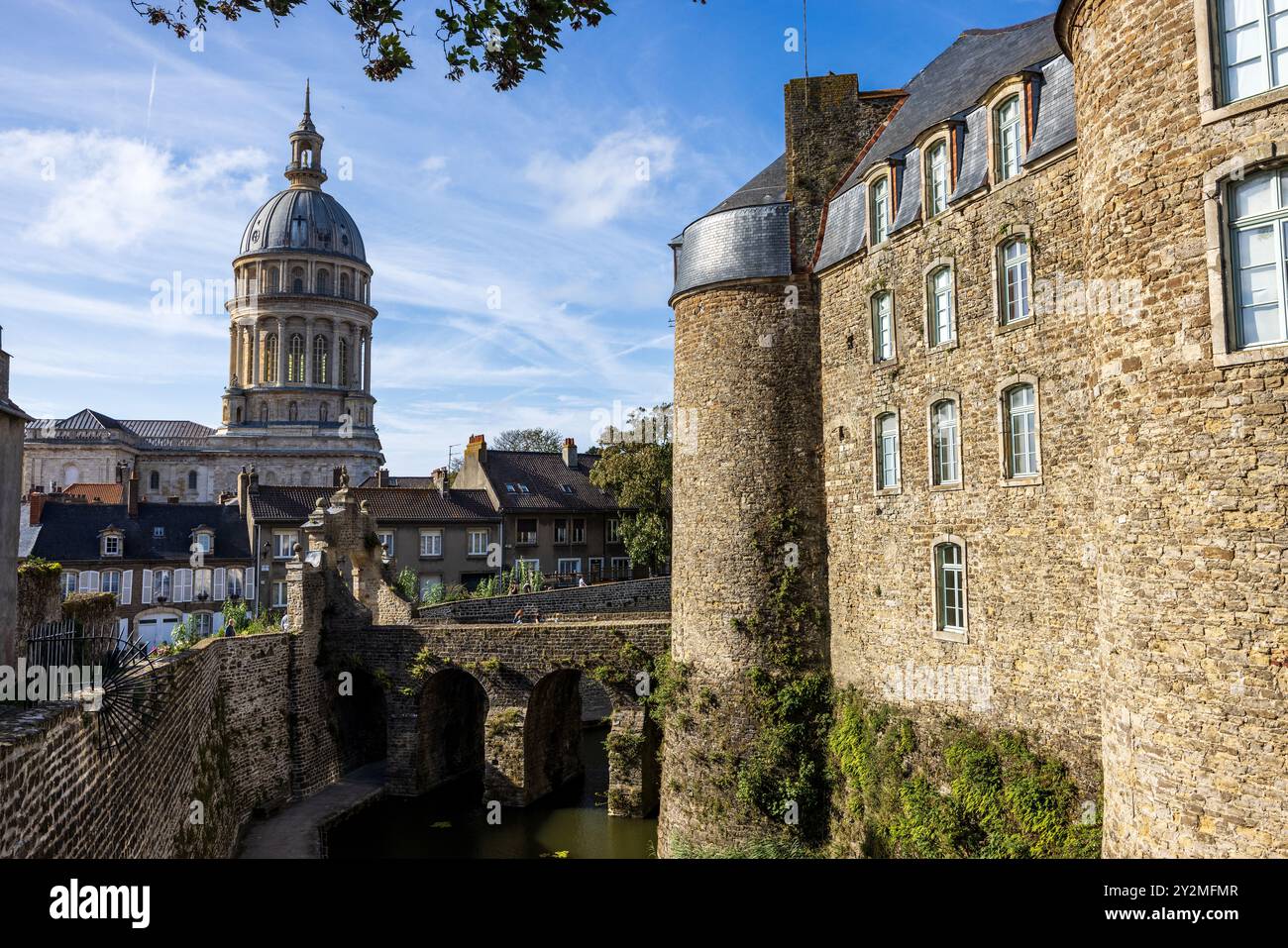 Les Remparts de Boulogne sur Mer, Francia, Pas de Calais Foto Stock