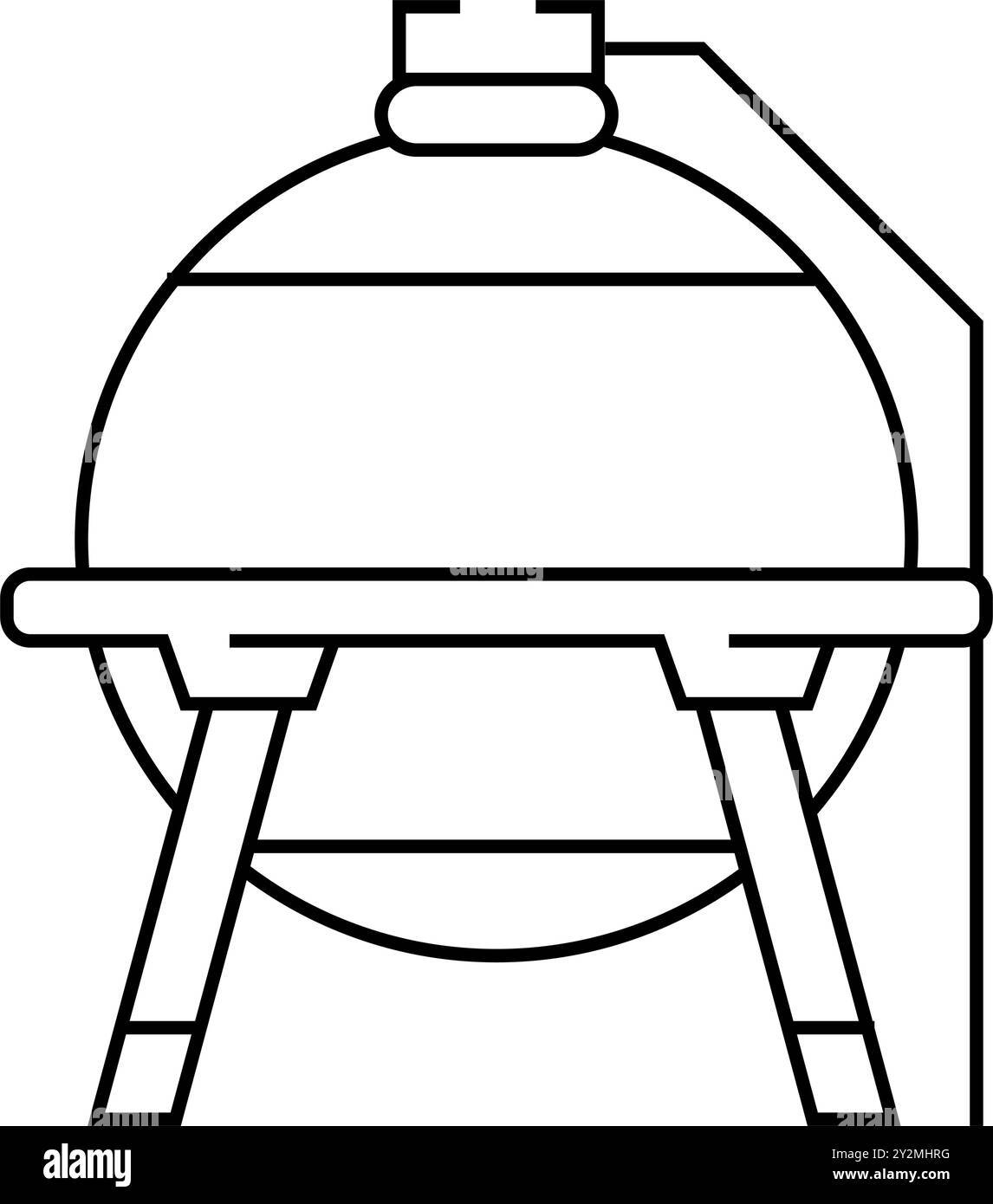 illustrazione del vettore dell'icona della linea di energia di accumulo delle celle a combustibile Illustrazione Vettoriale