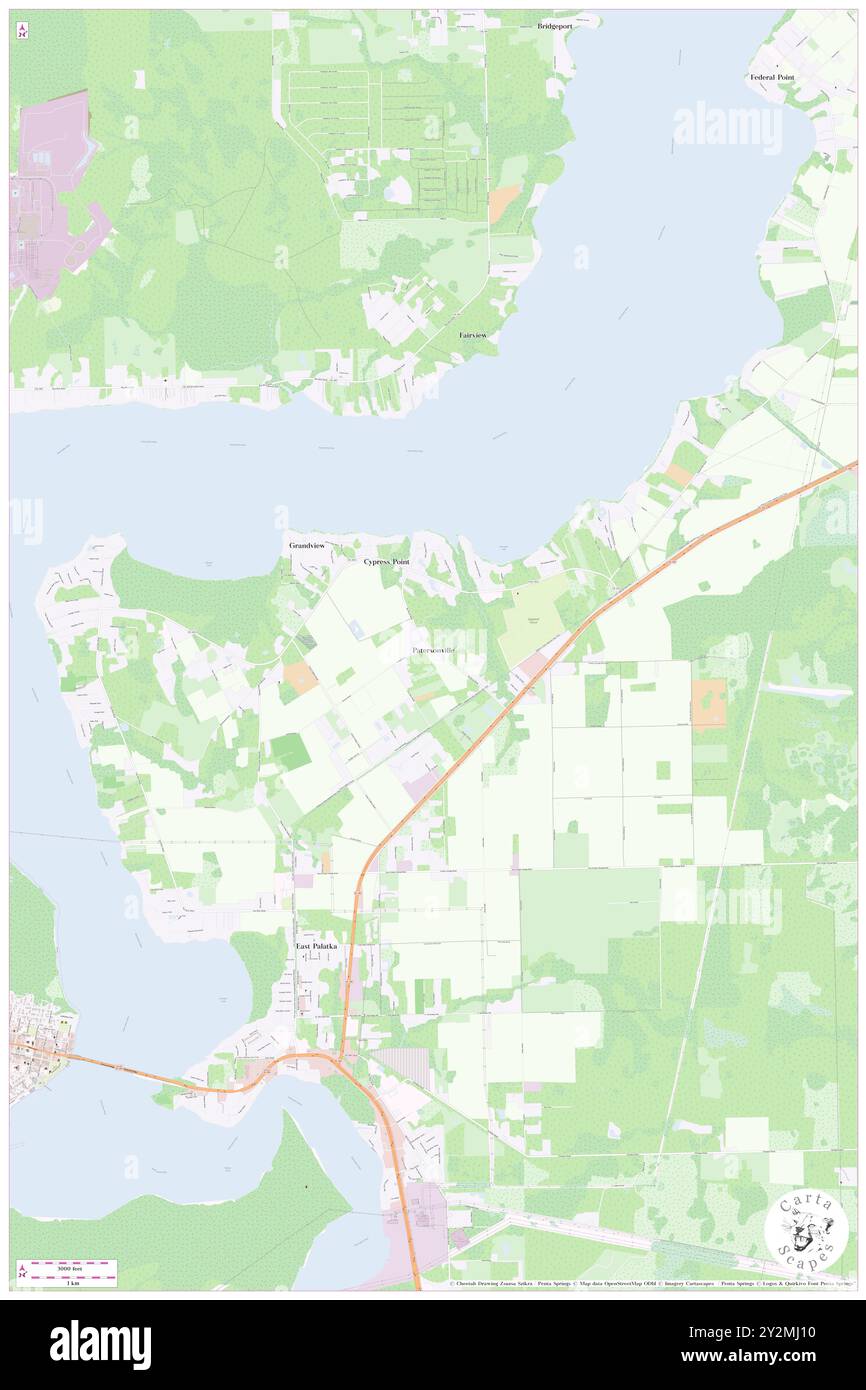 Patersonville, Putnam County, Stati Uniti, Florida, N 29 41' 19'', S 81 35' 4'', MAP, Cartascapes Map pubblicata nel 2024. Esplora Cartascapes, una mappa che rivela i diversi paesaggi, culture ed ecosistemi della Terra. Viaggia attraverso il tempo e lo spazio, scoprendo l'interconnessione del passato, del presente e del futuro del nostro pianeta. Foto Stock